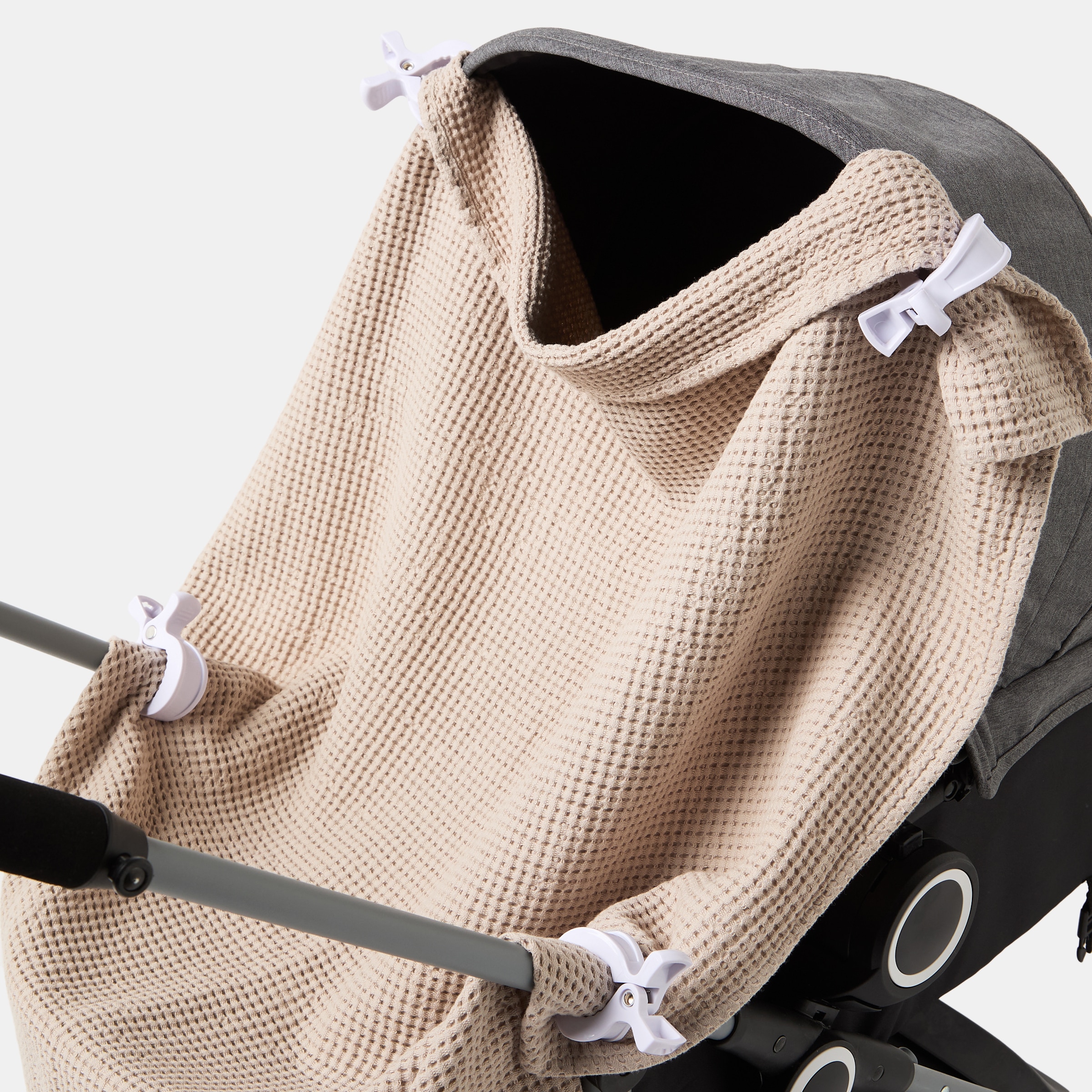 Conjunto de 4 molas para capota de carrinho de passeio branco Branco-2