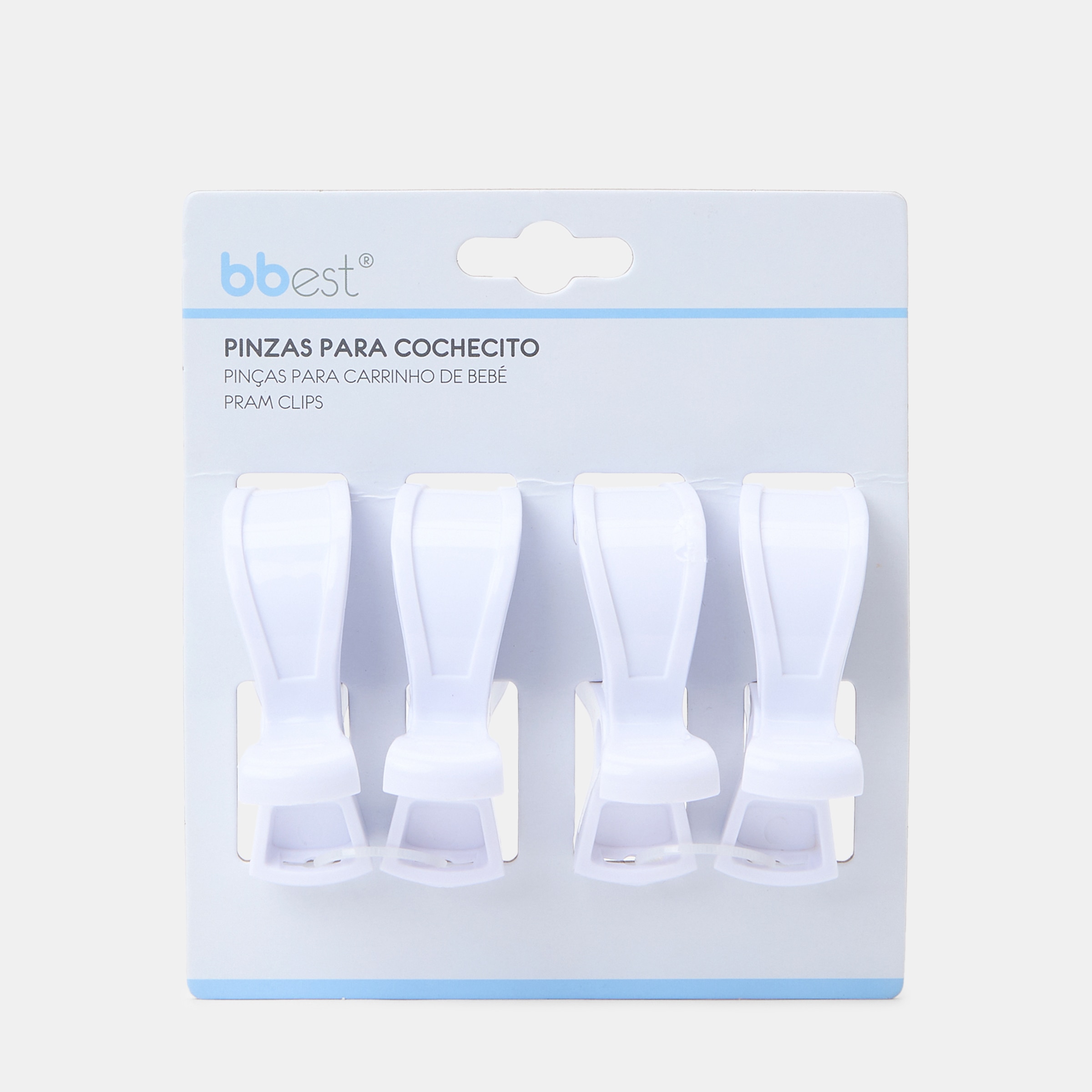 Conjunto de 4 molas para capota de carrinho de passeio branco Branco-4
