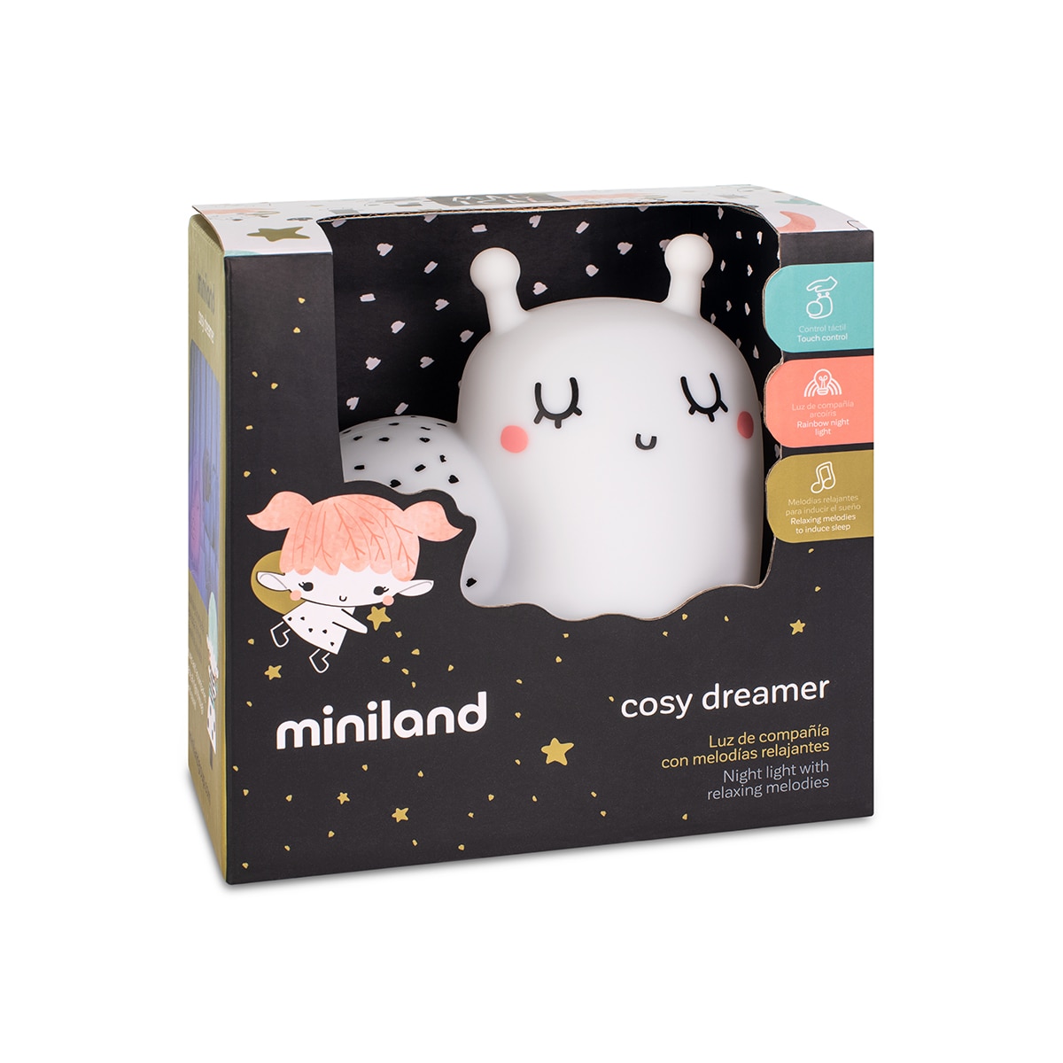 Luz de presença Cosy Dreamer Caracol Magical de silicone branca Branco-10
