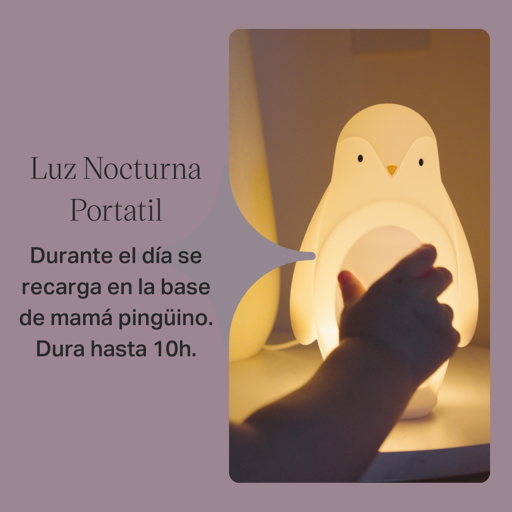 Luz Quitamiedos Tommee Tippee Pingüino Grobite luz nocturna 2 en 1 de silicona - Blanco Blanco-6