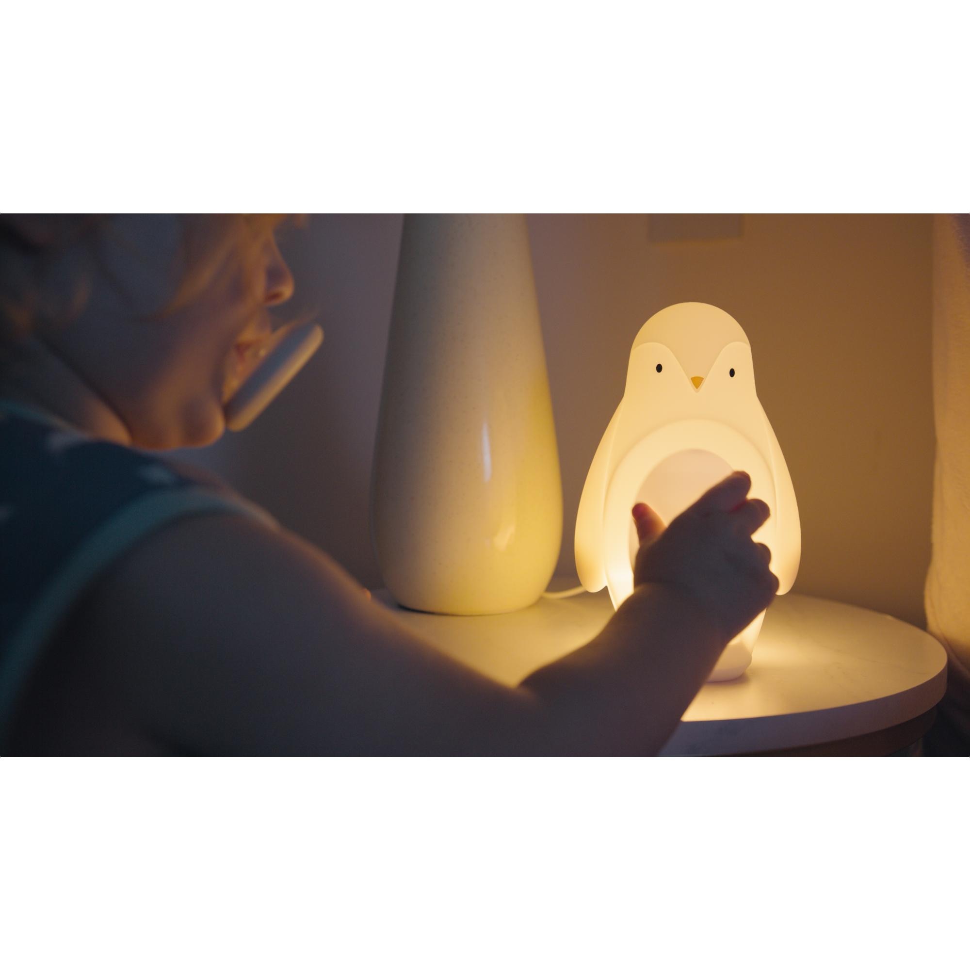 Luz Quitamiedos Tommee Tippee Pingüino Grobite luz nocturna 2 en 1 de silicona - Blanco Blanco-11