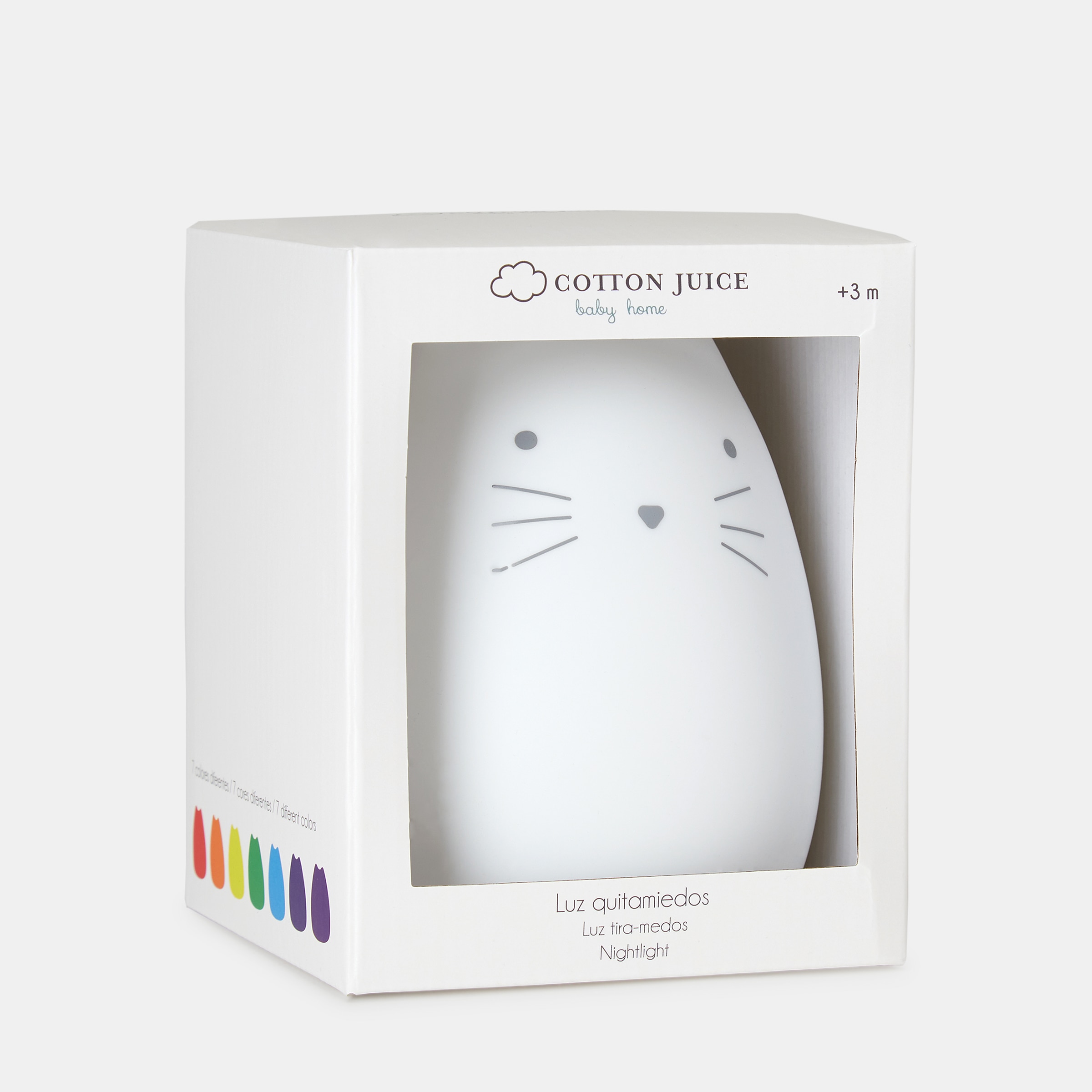 Luz de presença Gatinho branco Branco-4