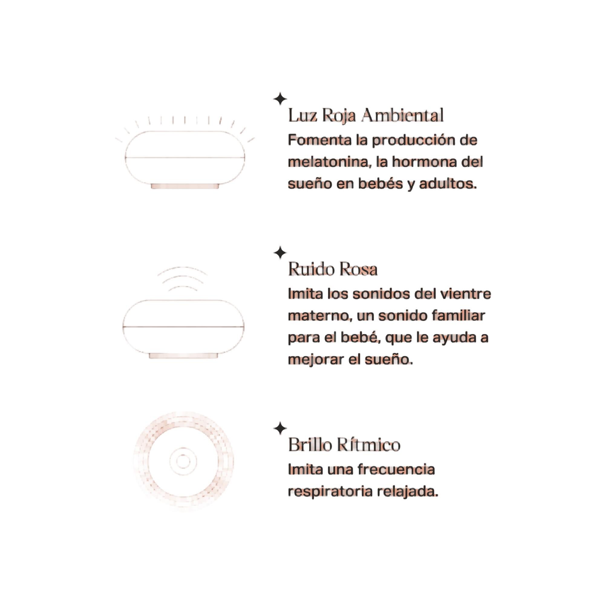 Duermebebés Dreammaker, Quitamiedos, Ruido Rosa con Sensor de Llantos - Blanco Blanco-6