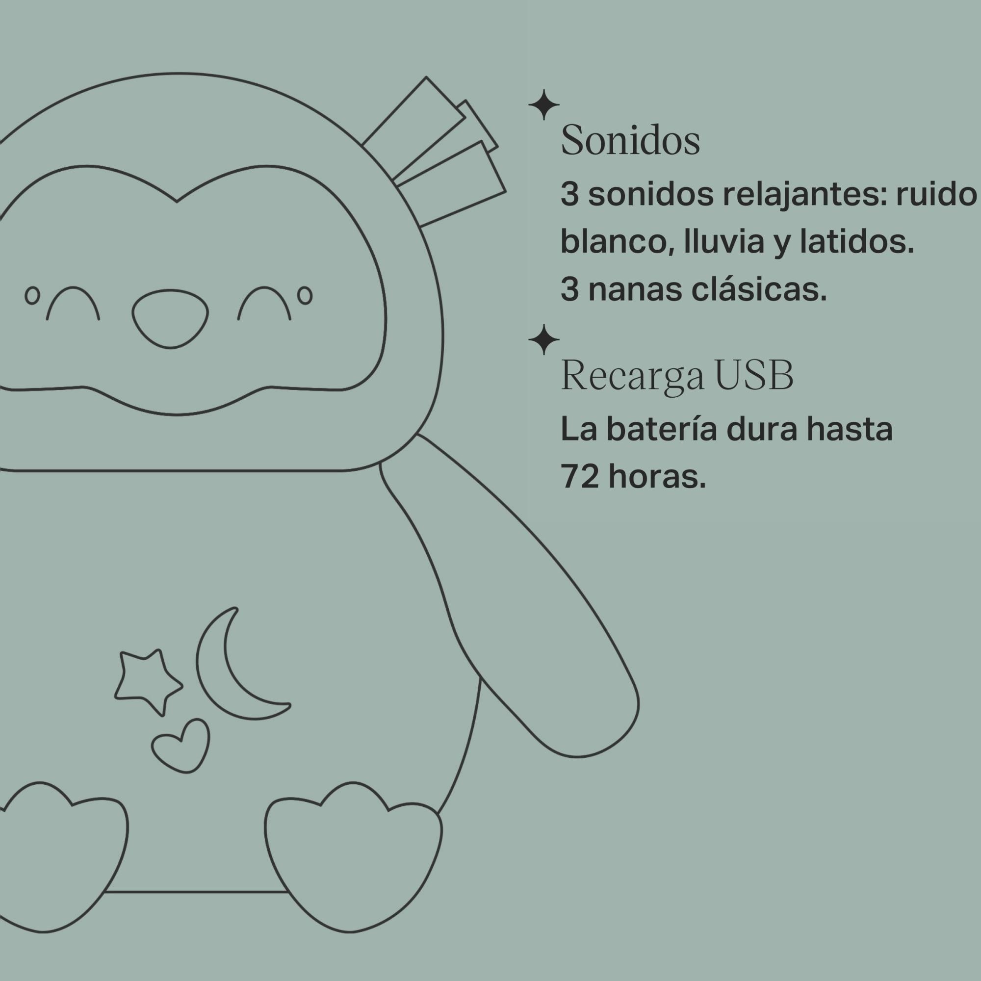 Peluche quitamiedos duermebebés deluxe con Luz nocturna, sonidos y sensor de llanto, Tommee tippee ollie el búho Beige Beige-5