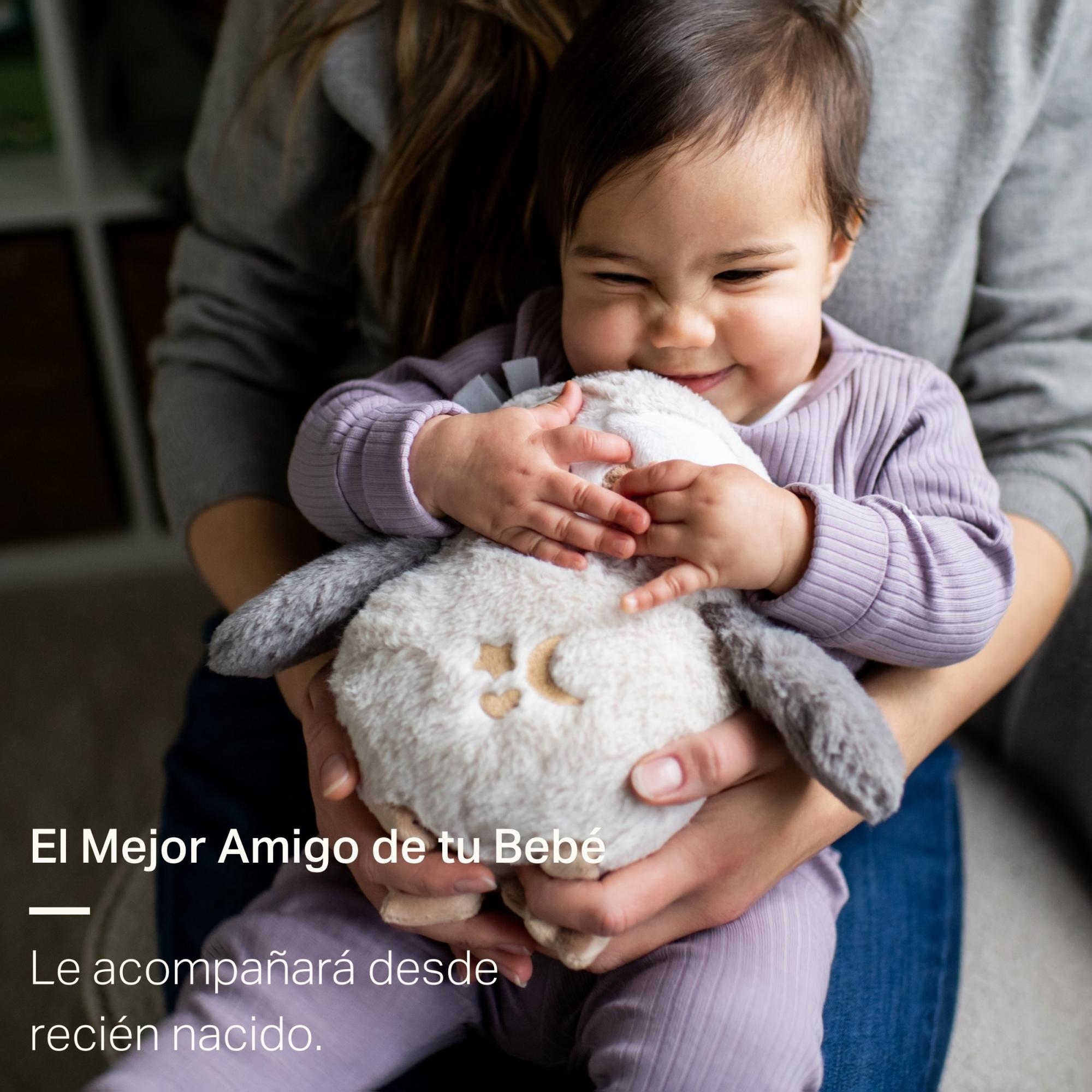 Peluche quitamiedos duermebebés deluxe con Luz nocturna, sonidos y sensor de llanto, Tommee tippee ollie el búho Beige Beige-8