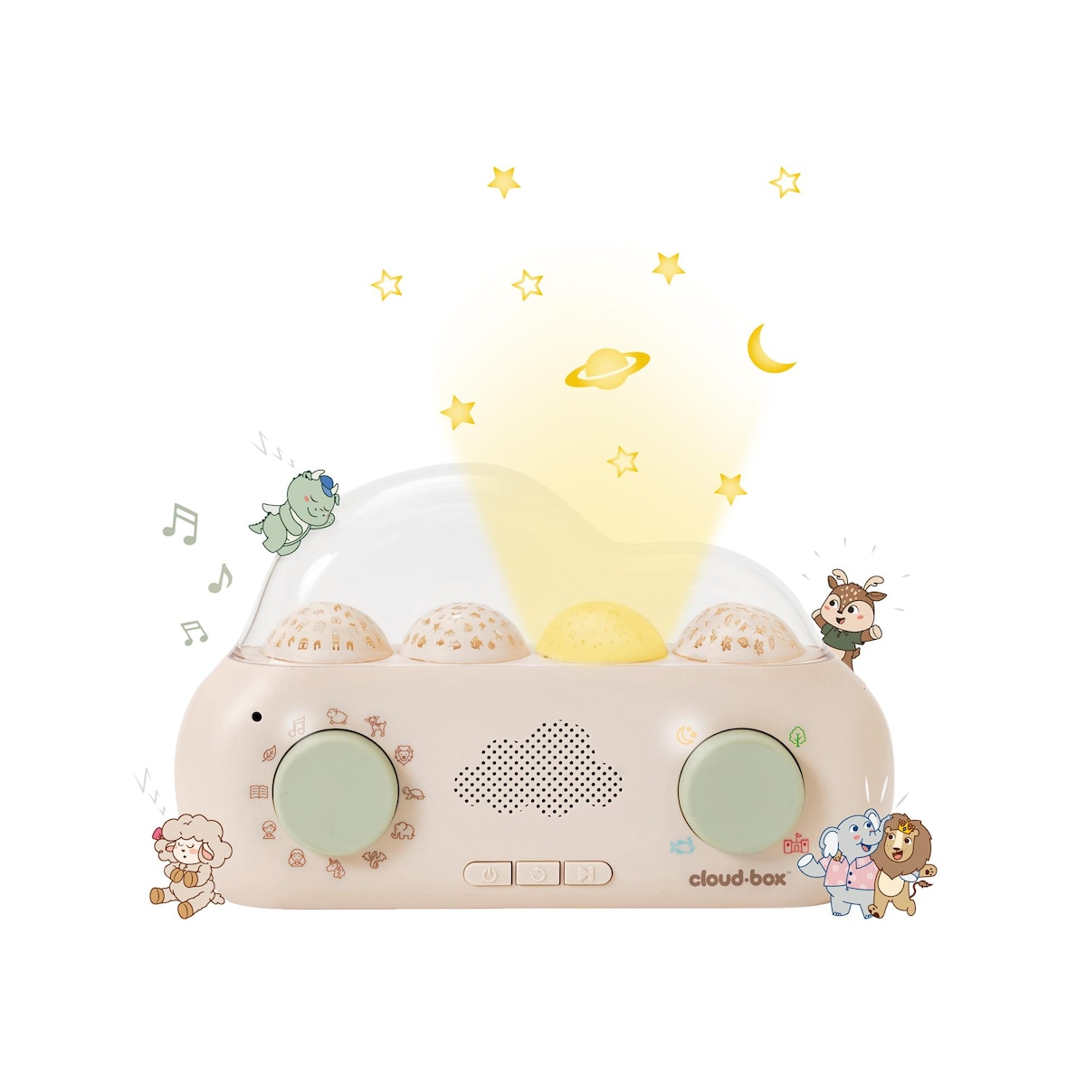 Proyector cuentacuentos Cloud B con libro CloudBox Beige-2