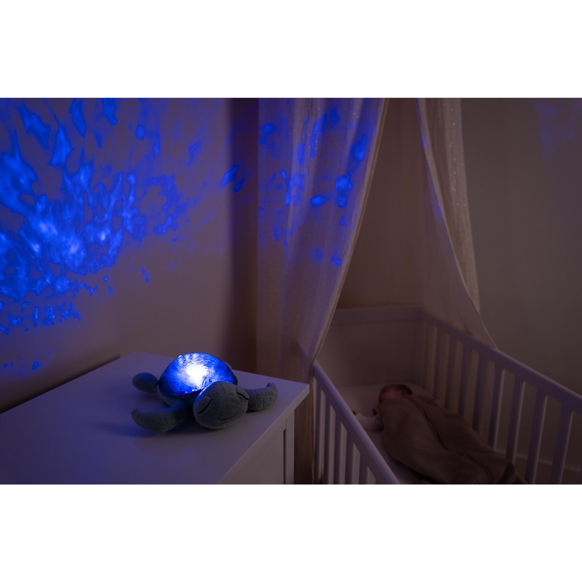 Lámpara proyector turtle Cloud B con luces, música y sonidos suaves con recarga USB - Verde claro Verde claro-4