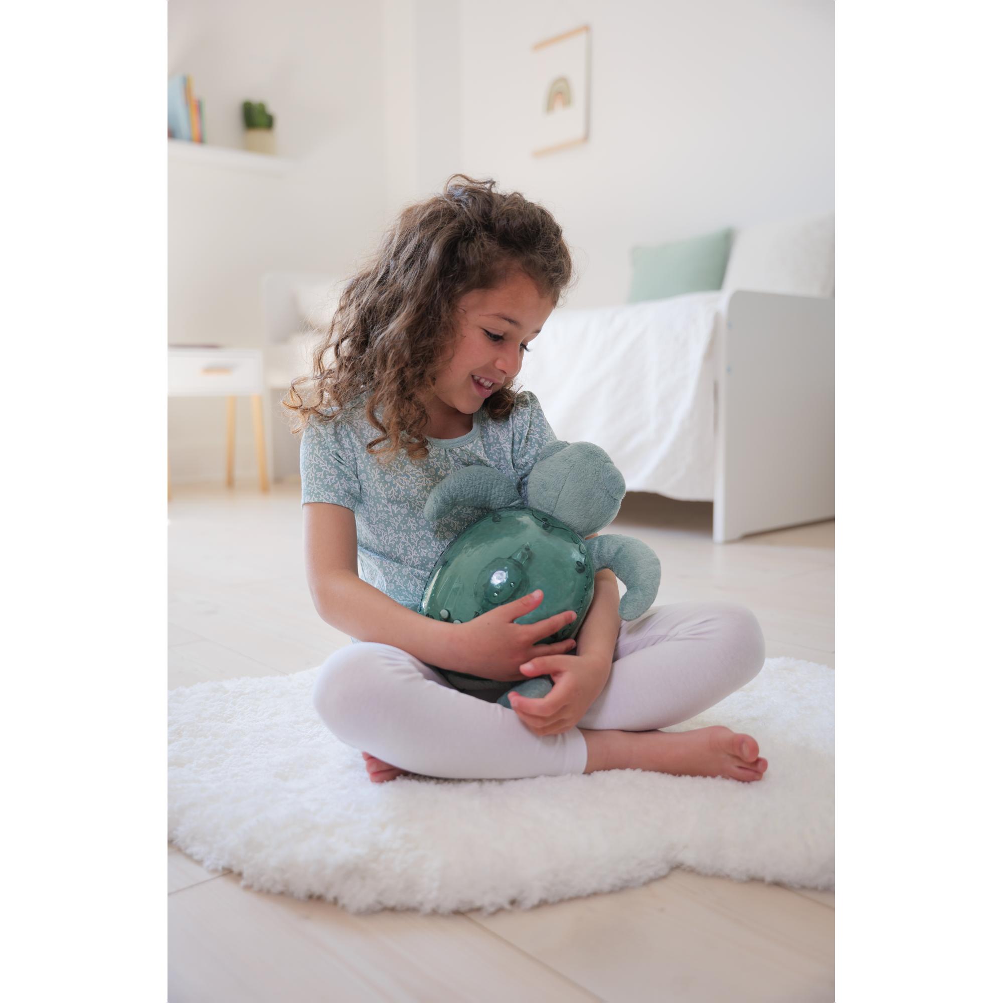 Lámpara proyector turtle Cloud B con luces, música y sonidos suaves con recarga USB - Verde claro Verde claro-7