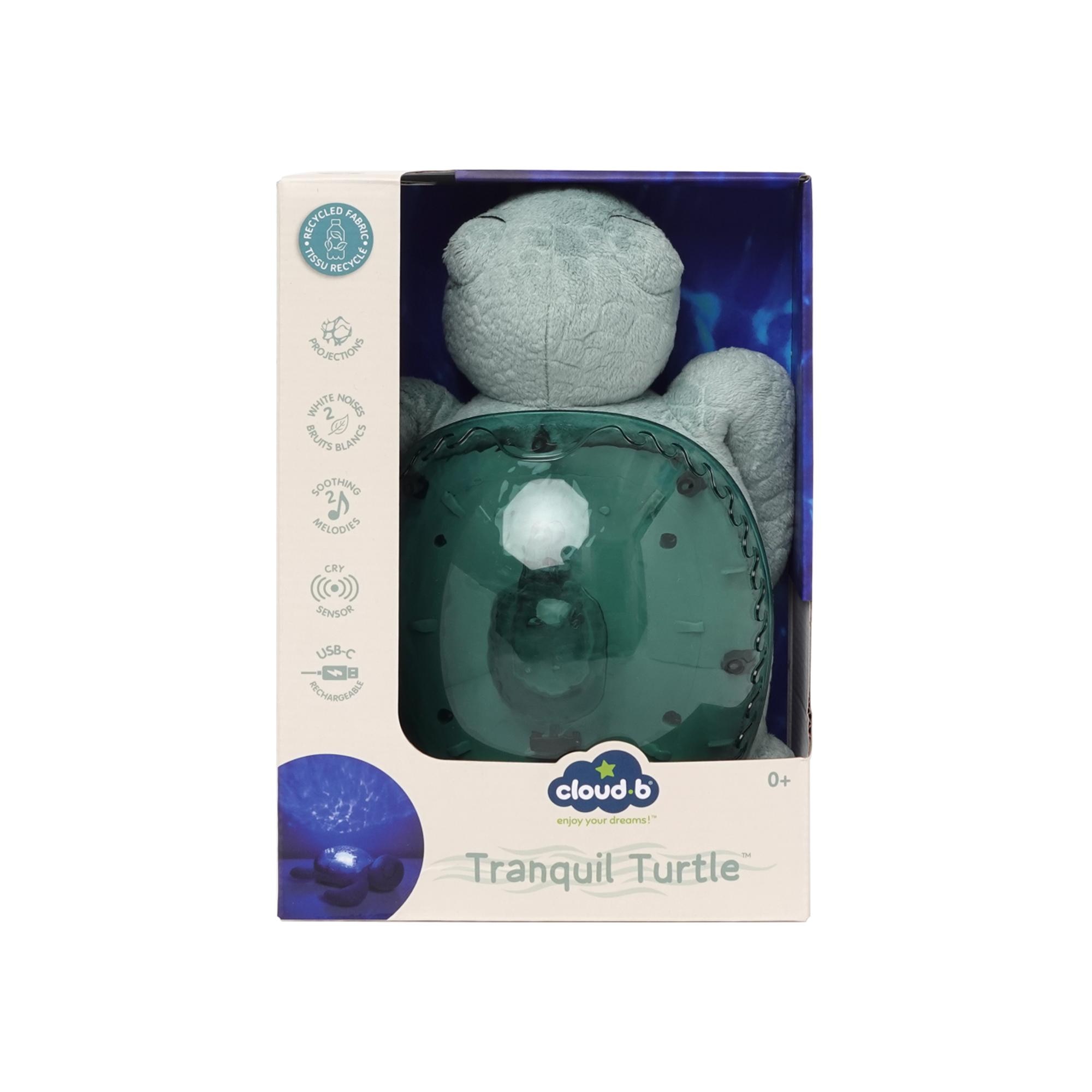 Lámpara proyector turtle Cloud B con luces, música y sonidos suaves con recarga USB - Verde claro Verde claro-9
