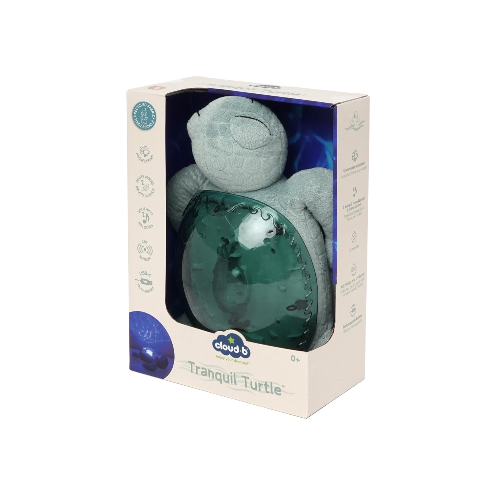 Lámpara proyector turtle Cloud B con luces, música y sonidos suaves con recarga USB - Verde claro Verde claro-10