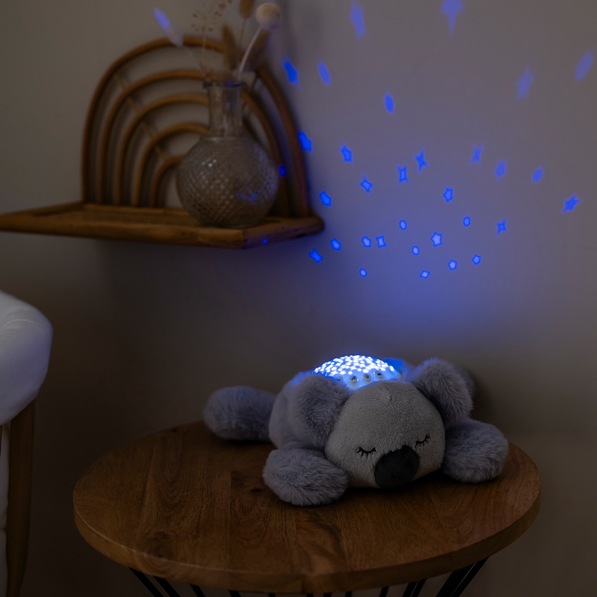 Luz quitamiedos/proyector Nattou Koala lavable y con batería recargable - Gris claro Gris claro-4