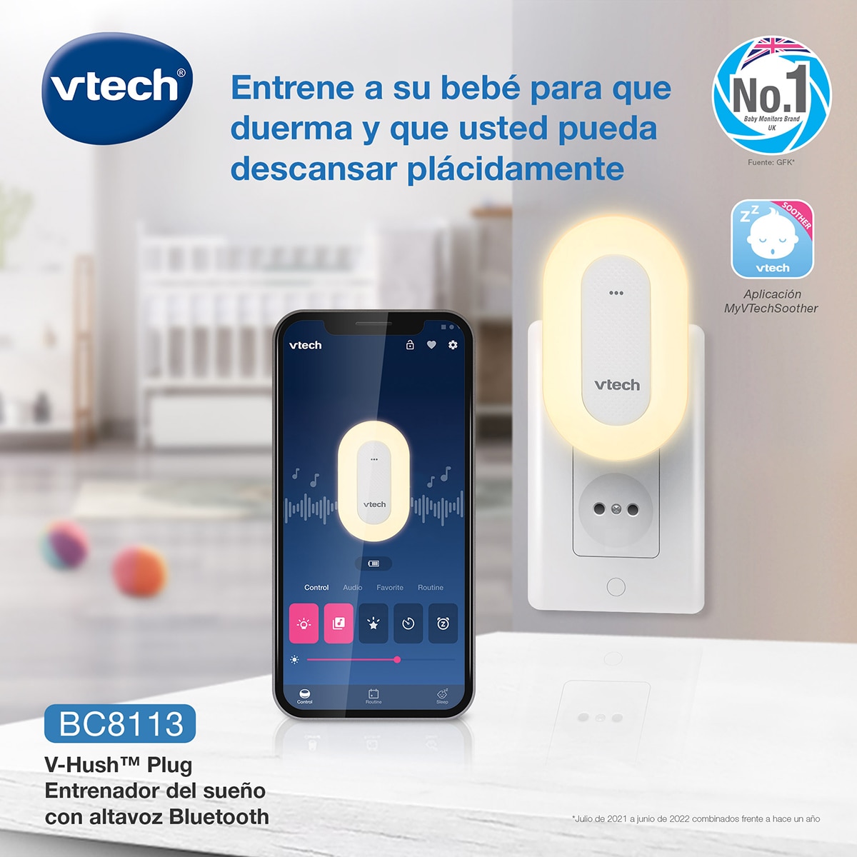 Luz de Presença Tomada com Programa de Treino de Sono Branco-5