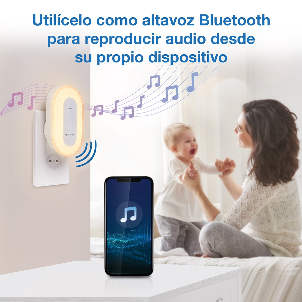 Luz de Presença Tomada com Programa de Treino de Sono Branco-9