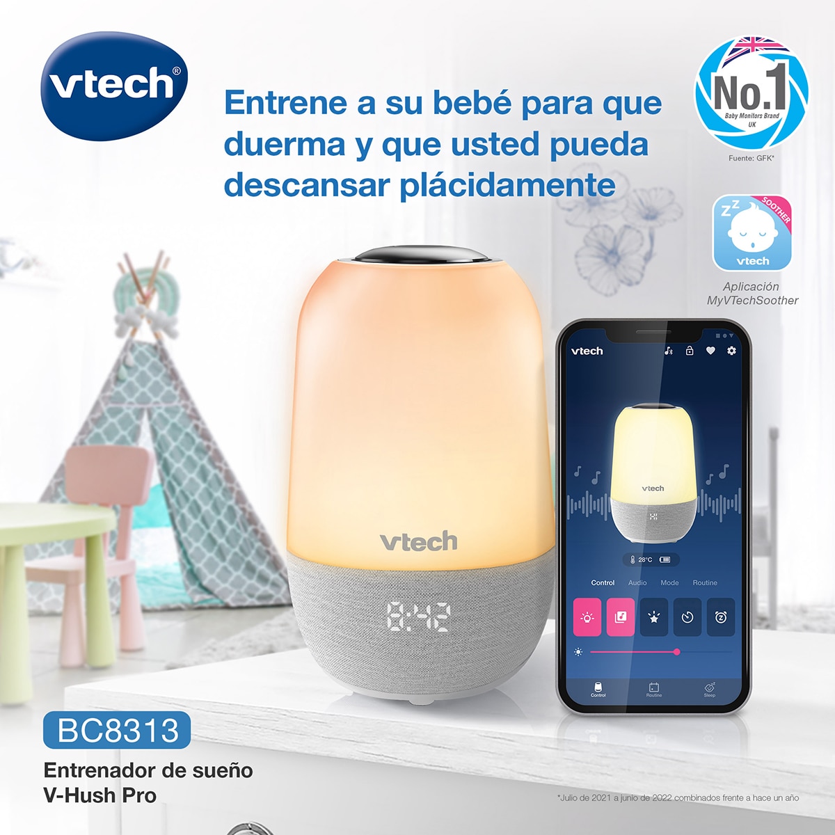 Luz de Presença com Programa de Treino de Sonho e Melodias Branco-8
