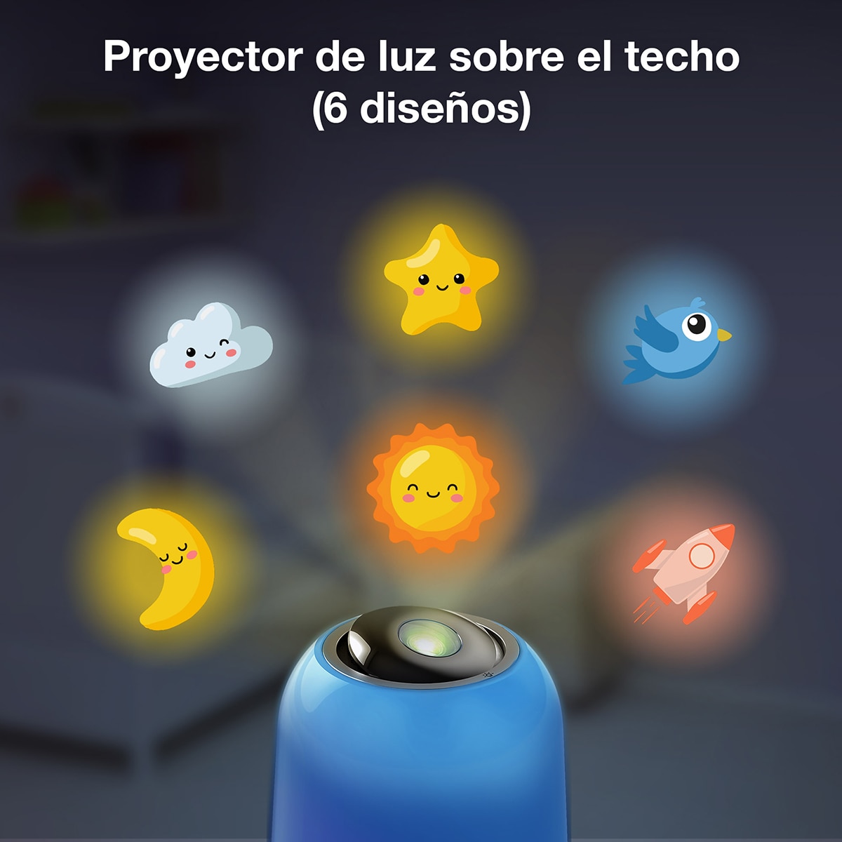 Luz de Presença com Programa de Treino de Sonho e Melodias Branco-12