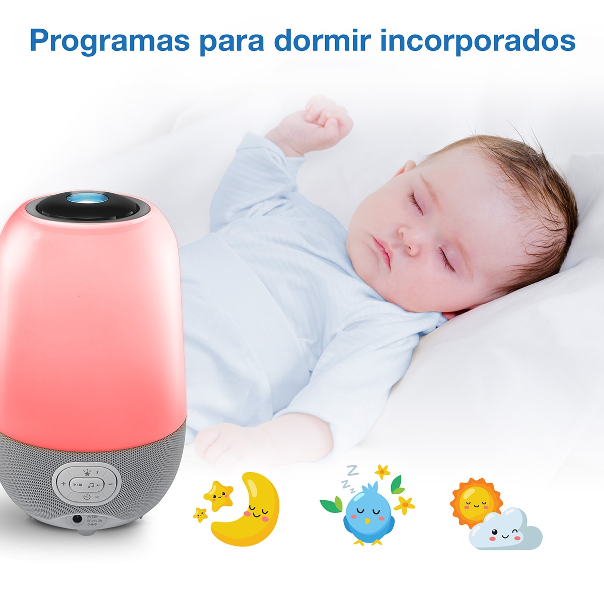 Luz de Presença com Programa de Treino de Sonho e Melodias Branco-23