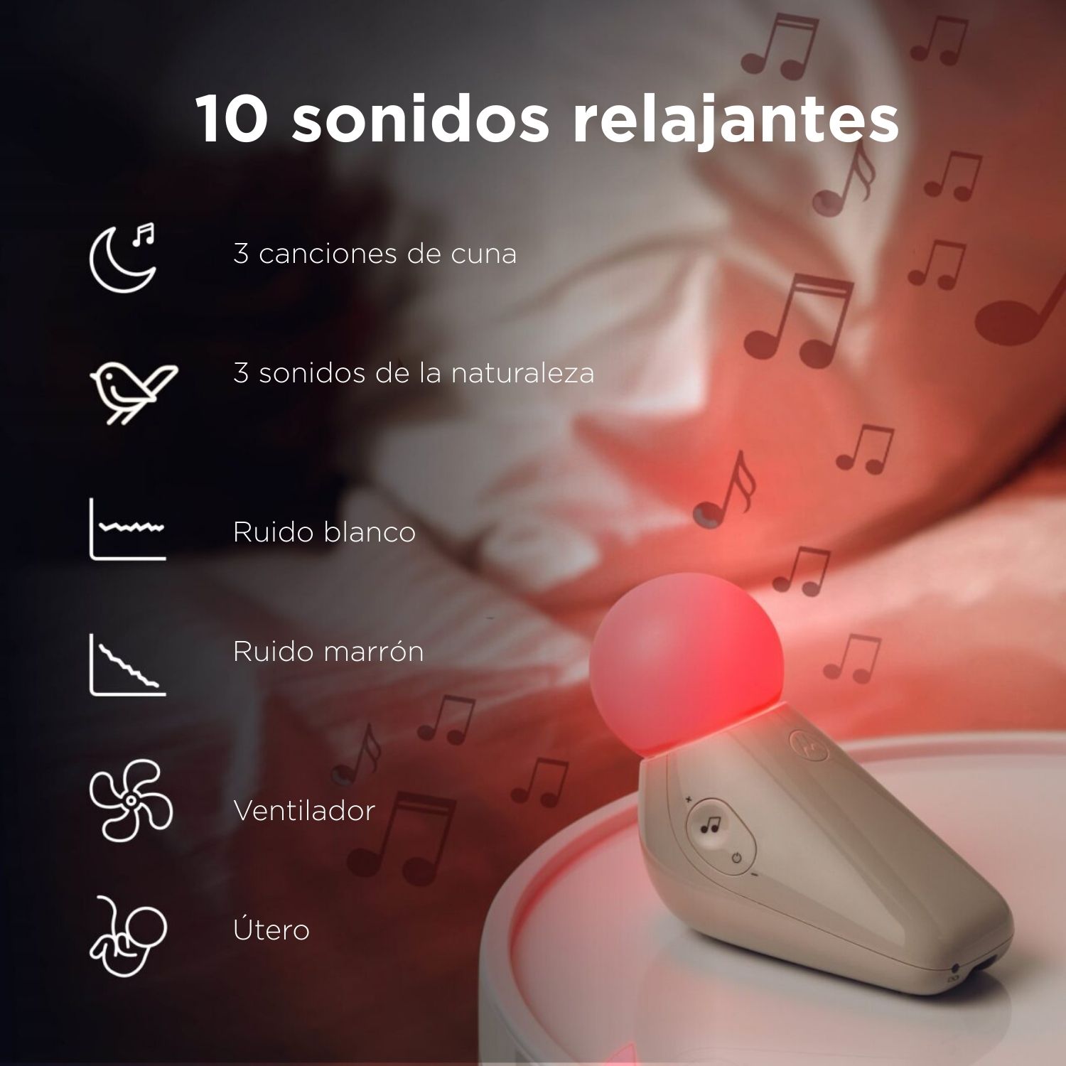 Luz de Presença com Cores e Sons Relaxantes Branco-3