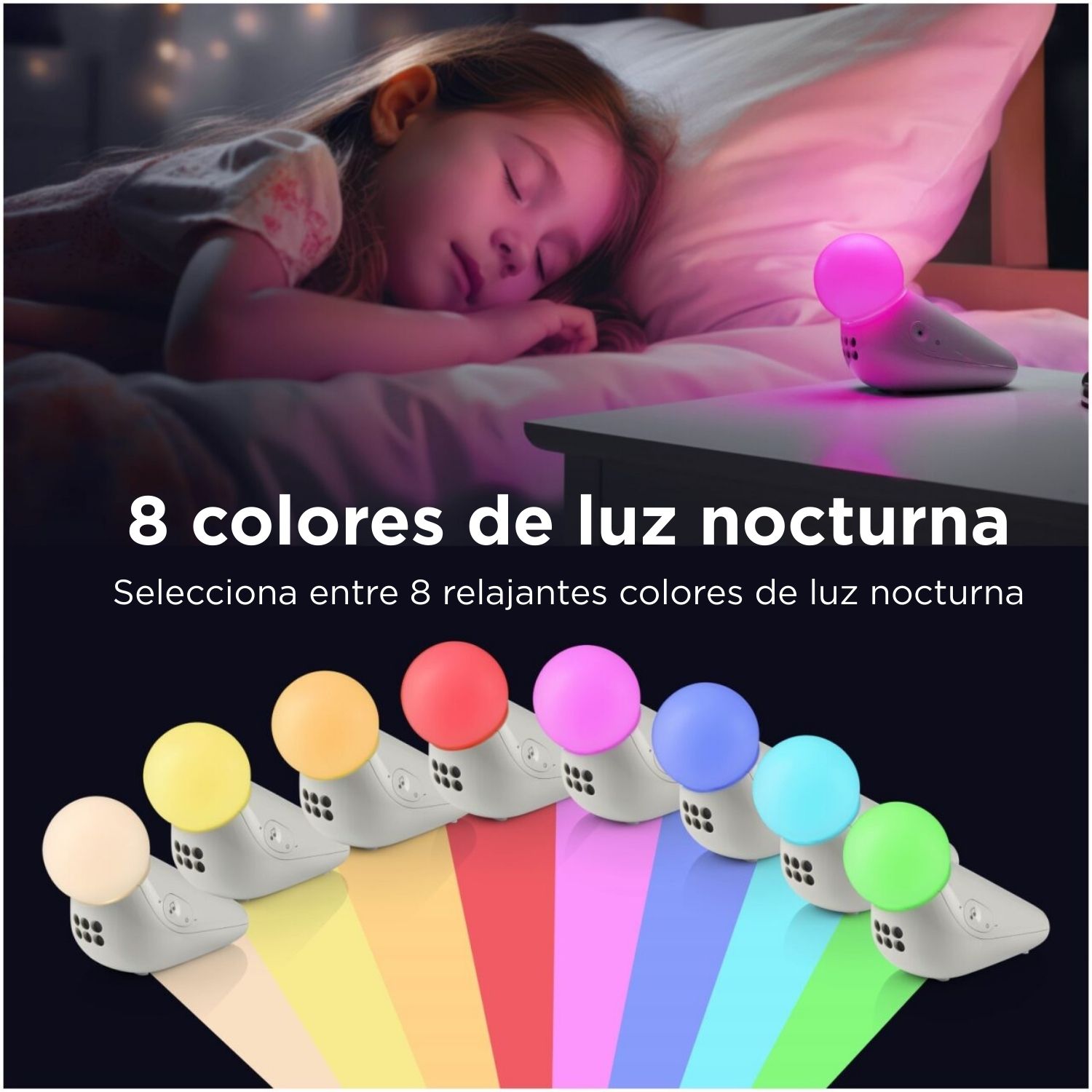 Luz de Presença com Cores e Sons Relaxantes Branco-4