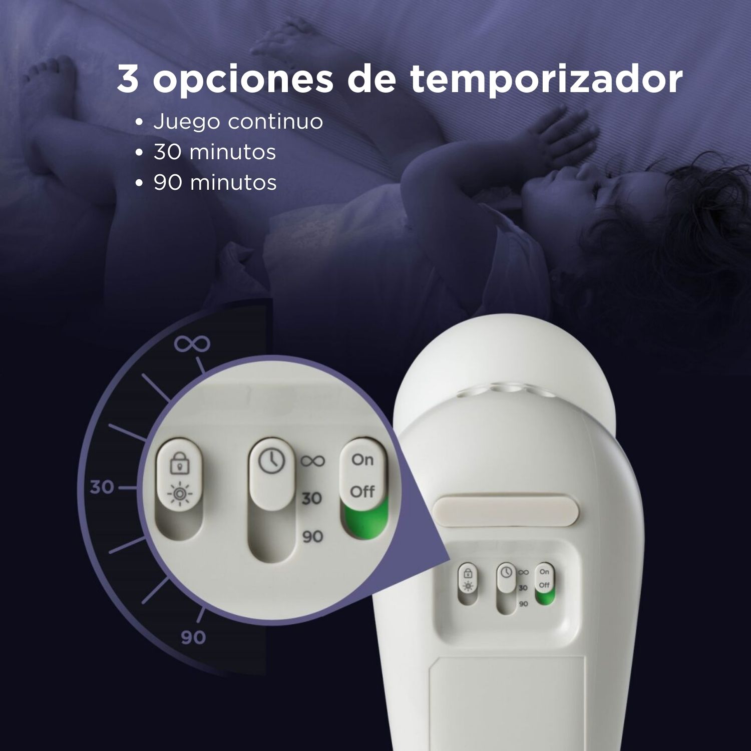 Luz de Presença com Cores e Sons Relaxantes Branco-5