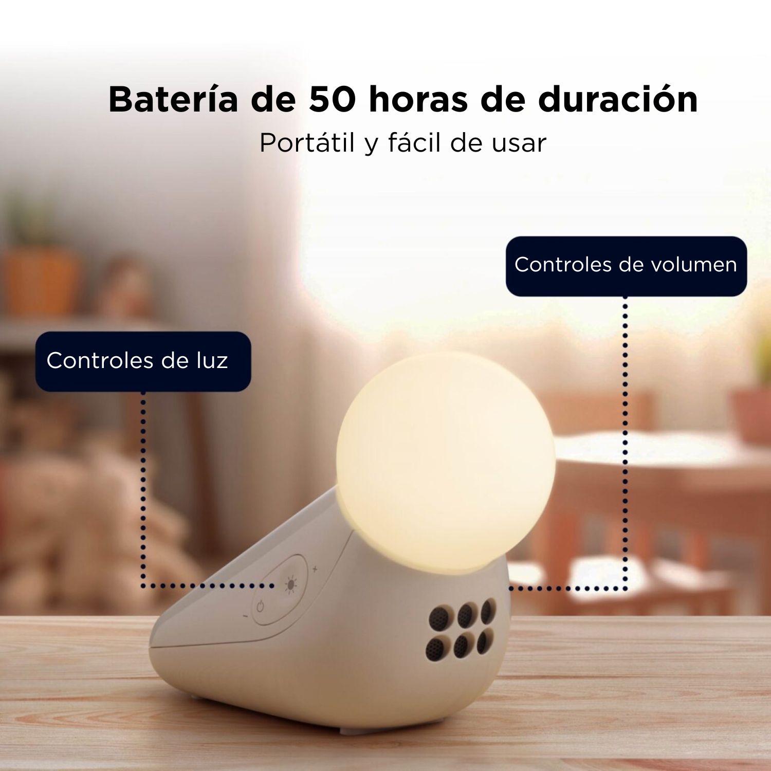 Luz de Presença com Cores e Sons Relaxantes Branco-6