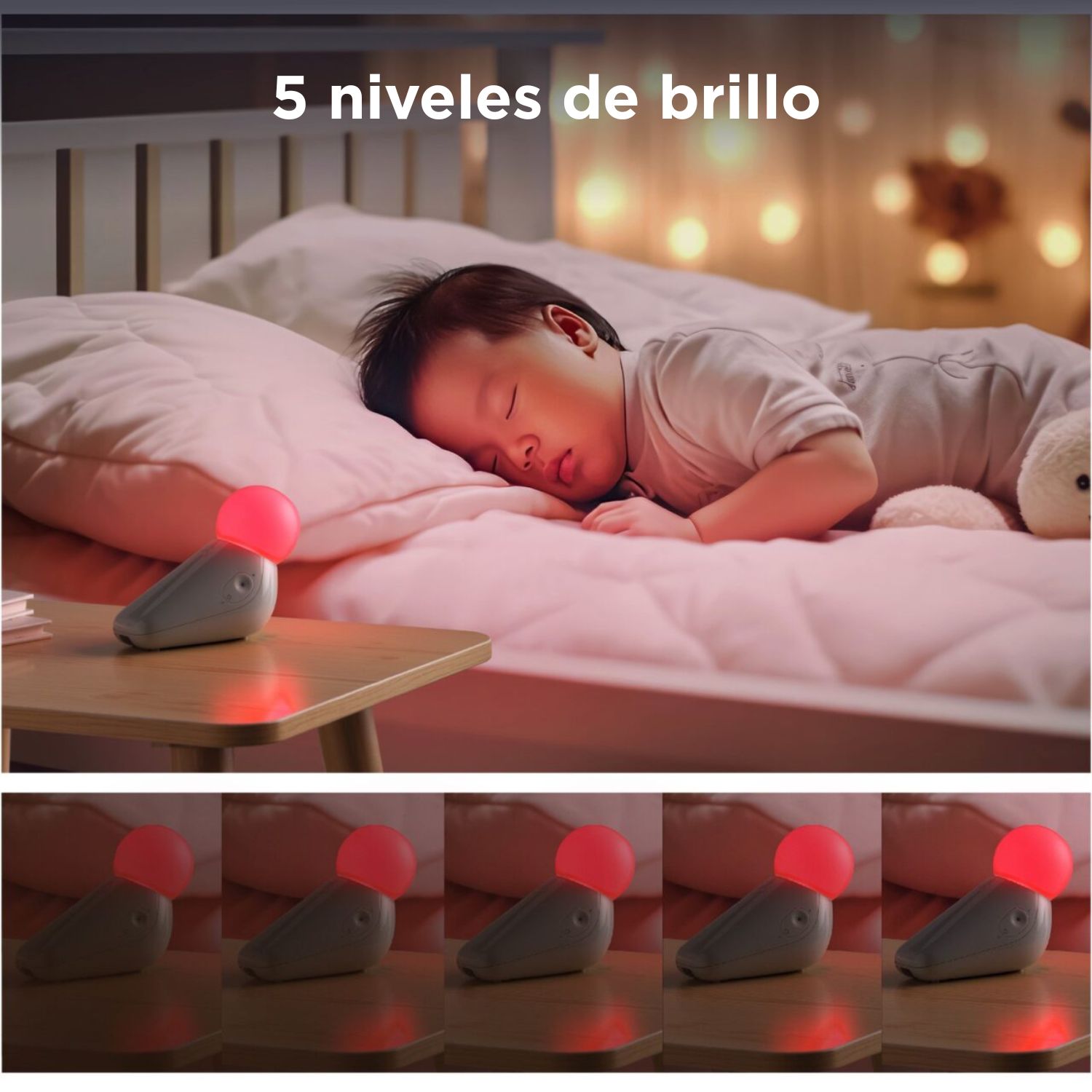 Luz de Presença com Cores e Sons Relaxantes Branco-8
