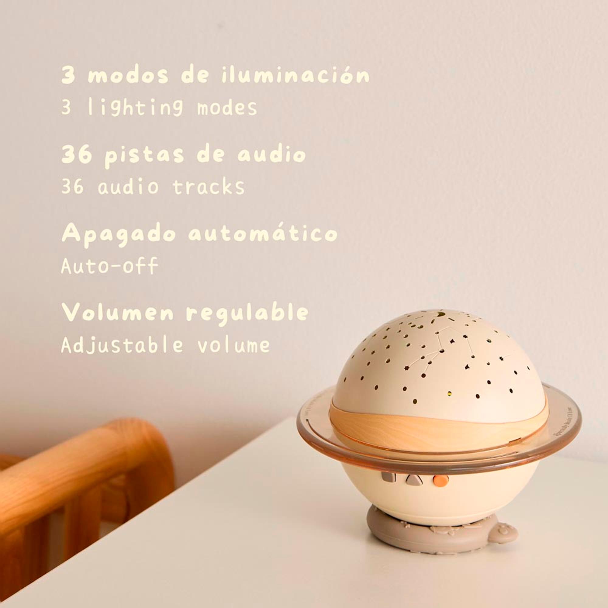 Luz de Presença com Projetor, Ruído Branco e Sons Relaxantes Stellar Dreams Bege-4
