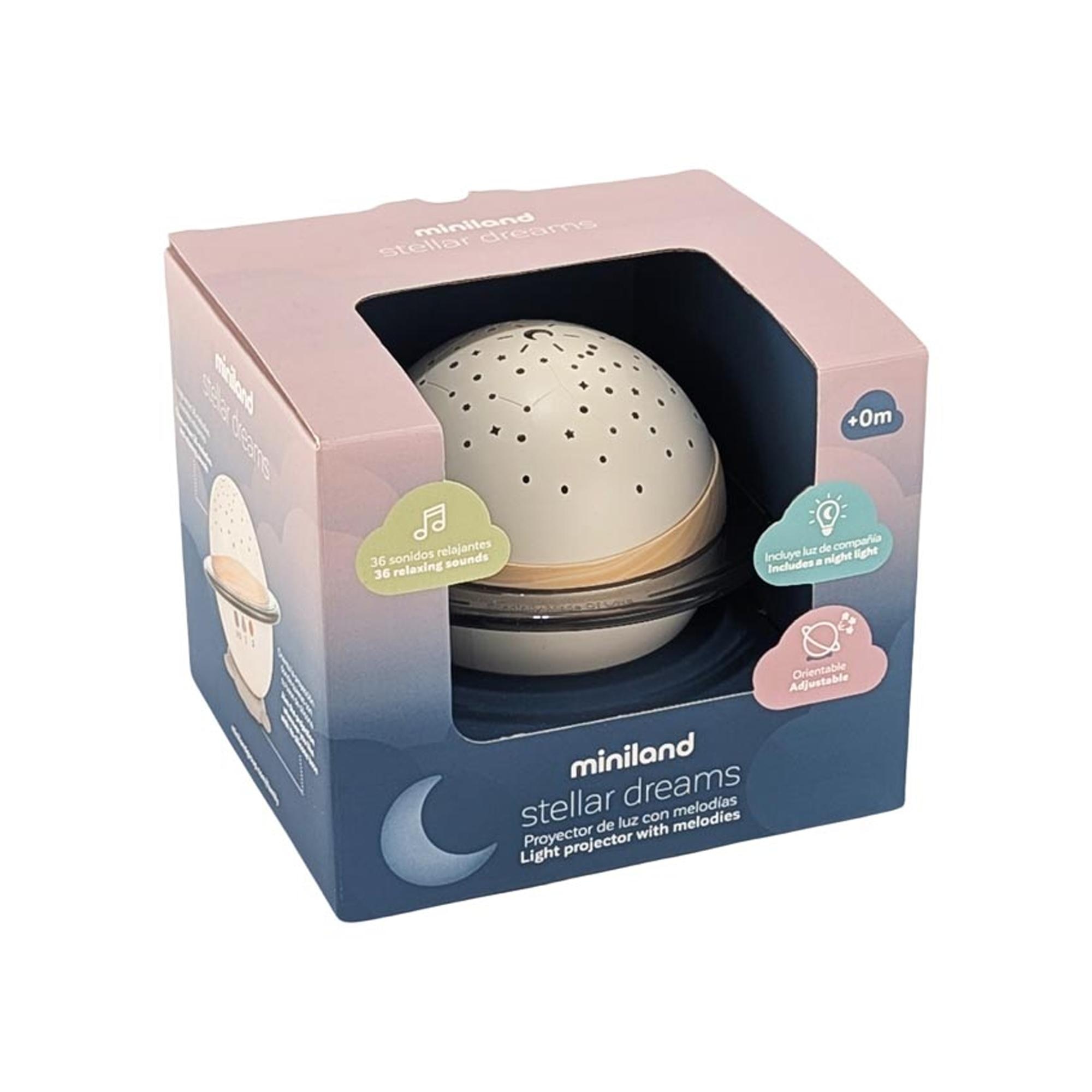 Luz de Presença com Projetor, Ruído Branco e Sons Relaxantes Stellar Dreams Bege-7