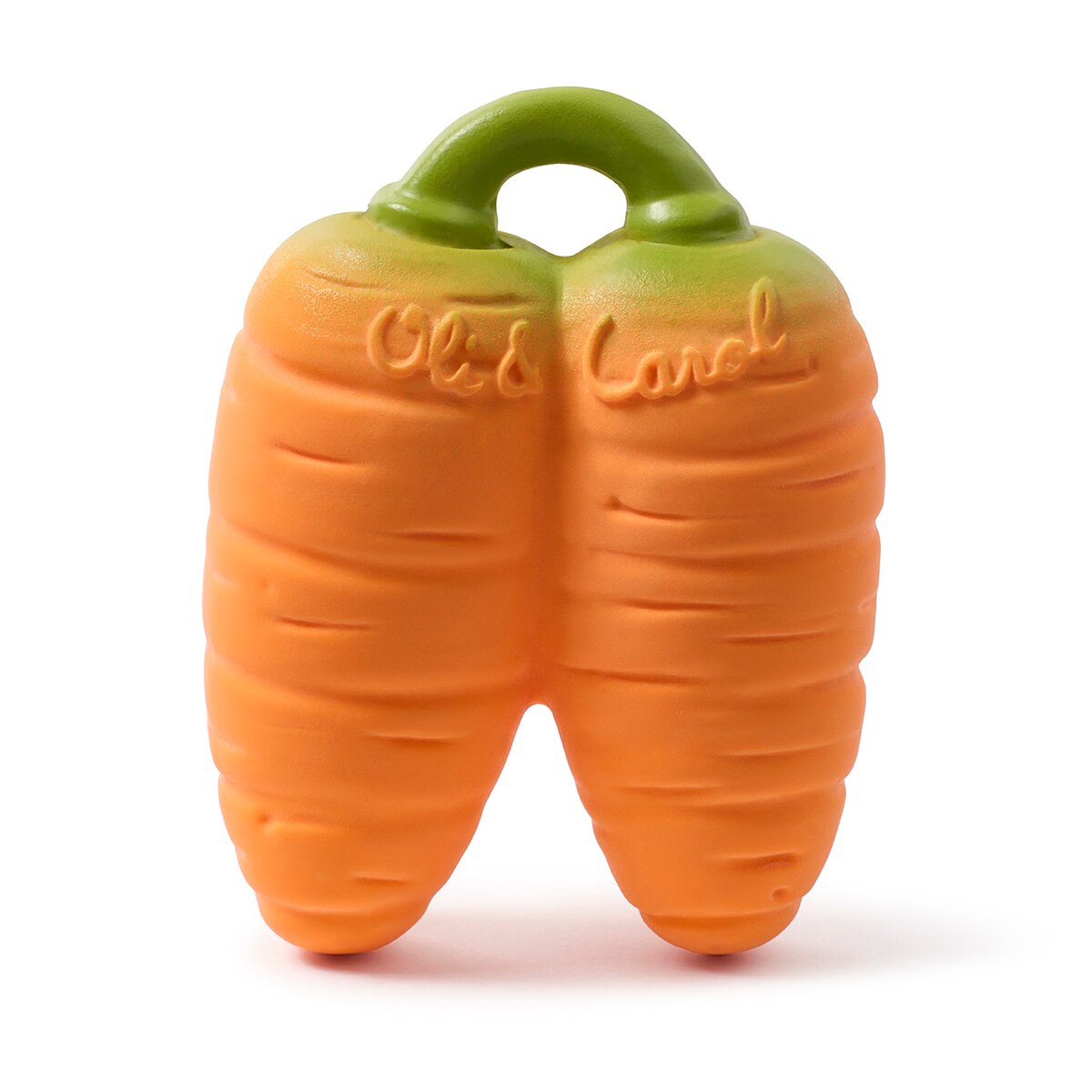 Mini doudou Oli&Carol com mordedor de borracha natural em forma de cenoura Multicolor-2