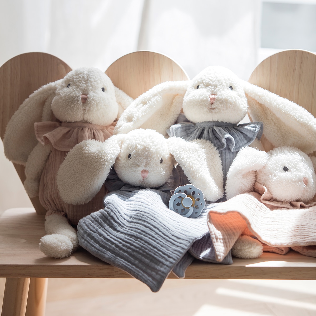 Dou Dou de Coelho Soft Bunny Azul-acinzentado-6