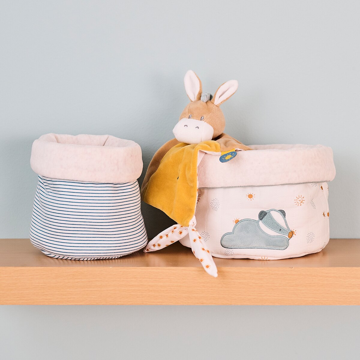 Doudou burrito Nattou colección Felix&Leo Marrón-4