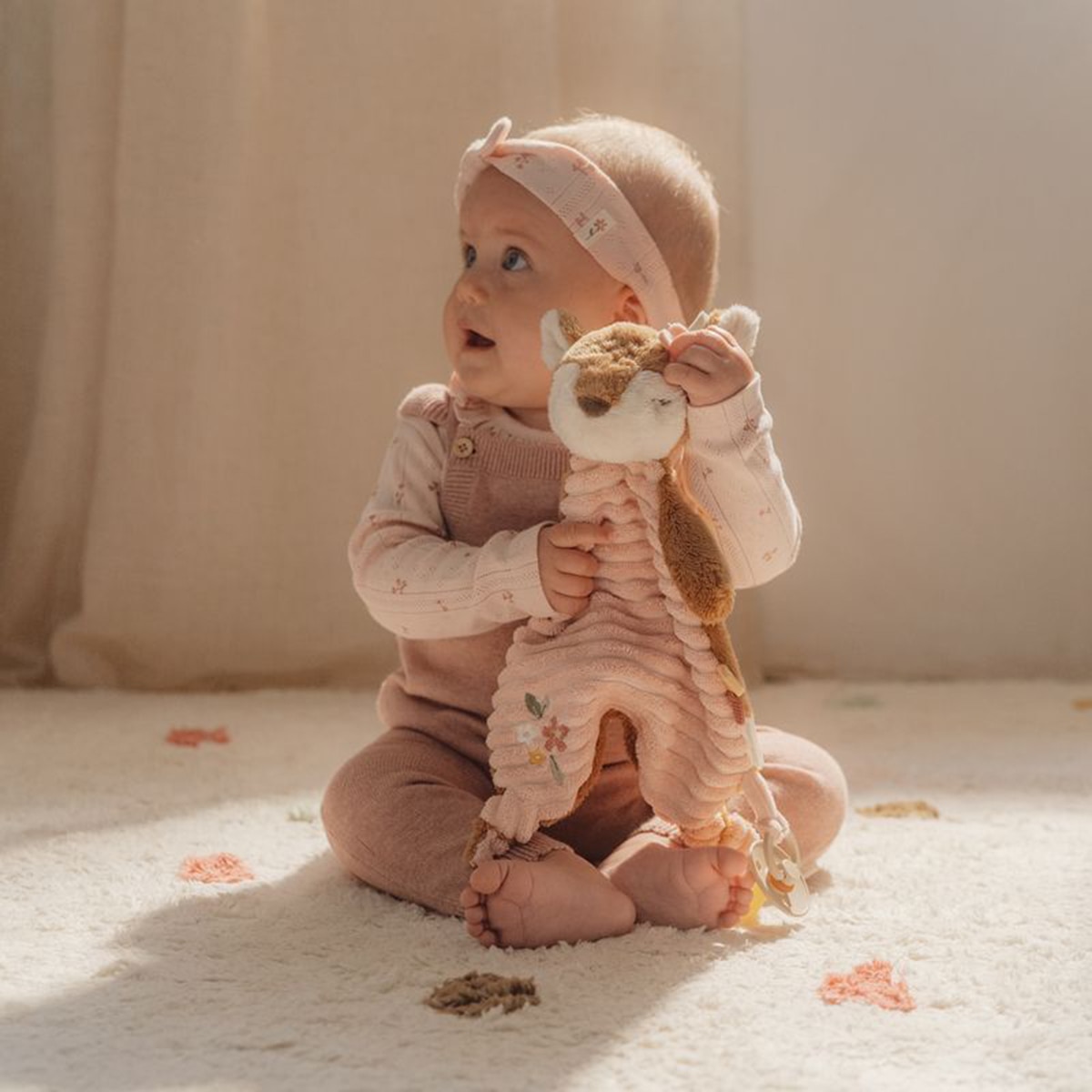 Doudou Little Dutch texturas Rosa-claro-3