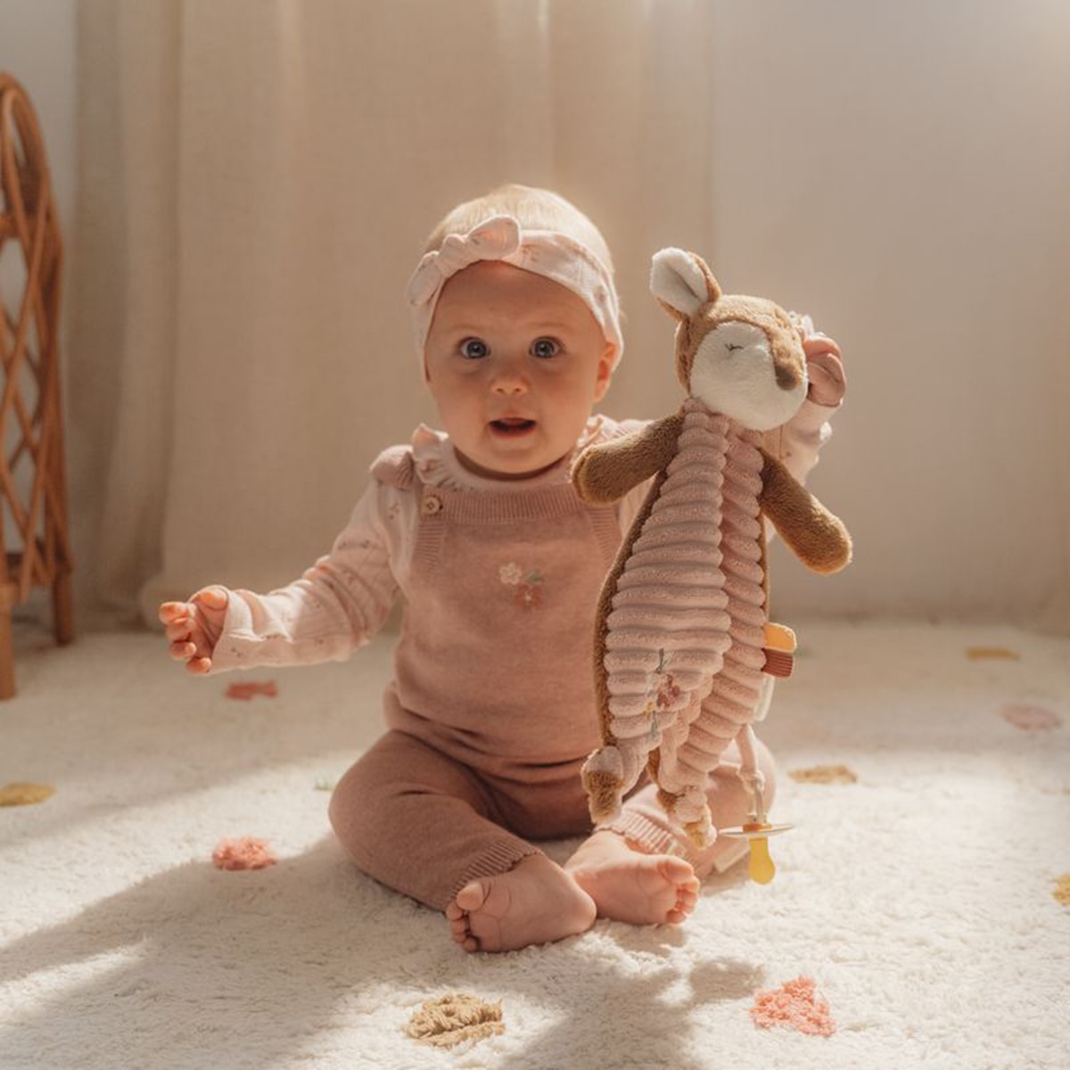 Doudou Little Dutch texturas Rosa-claro-4
