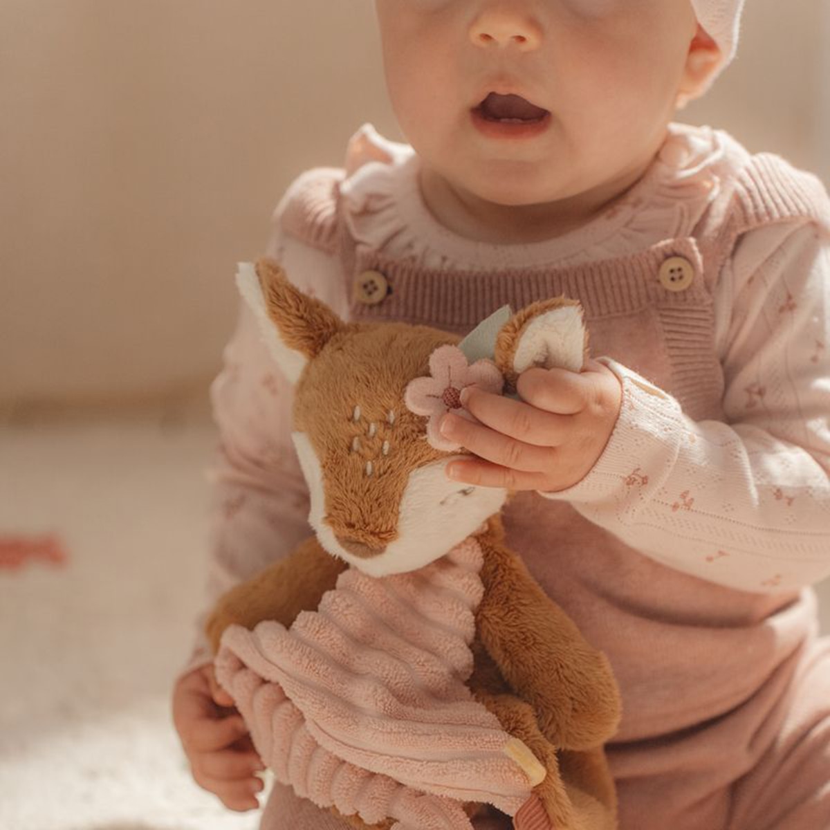 Doudou Little Dutch texturas Rosa-claro-5