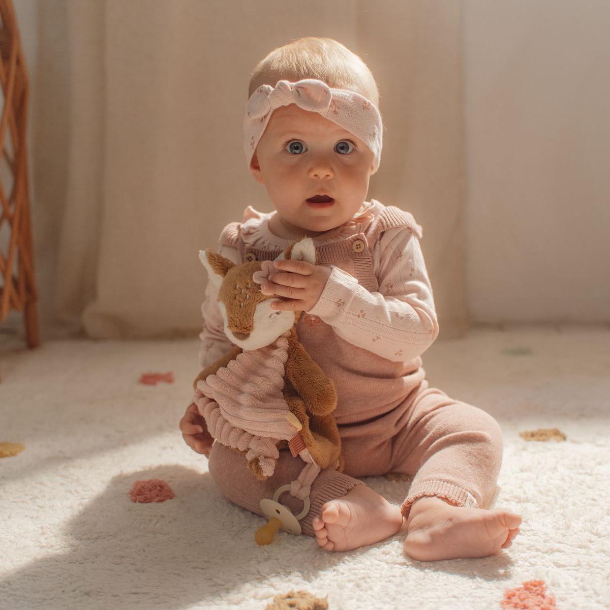 Doudou Little Dutch texturas Rosa-claro-6