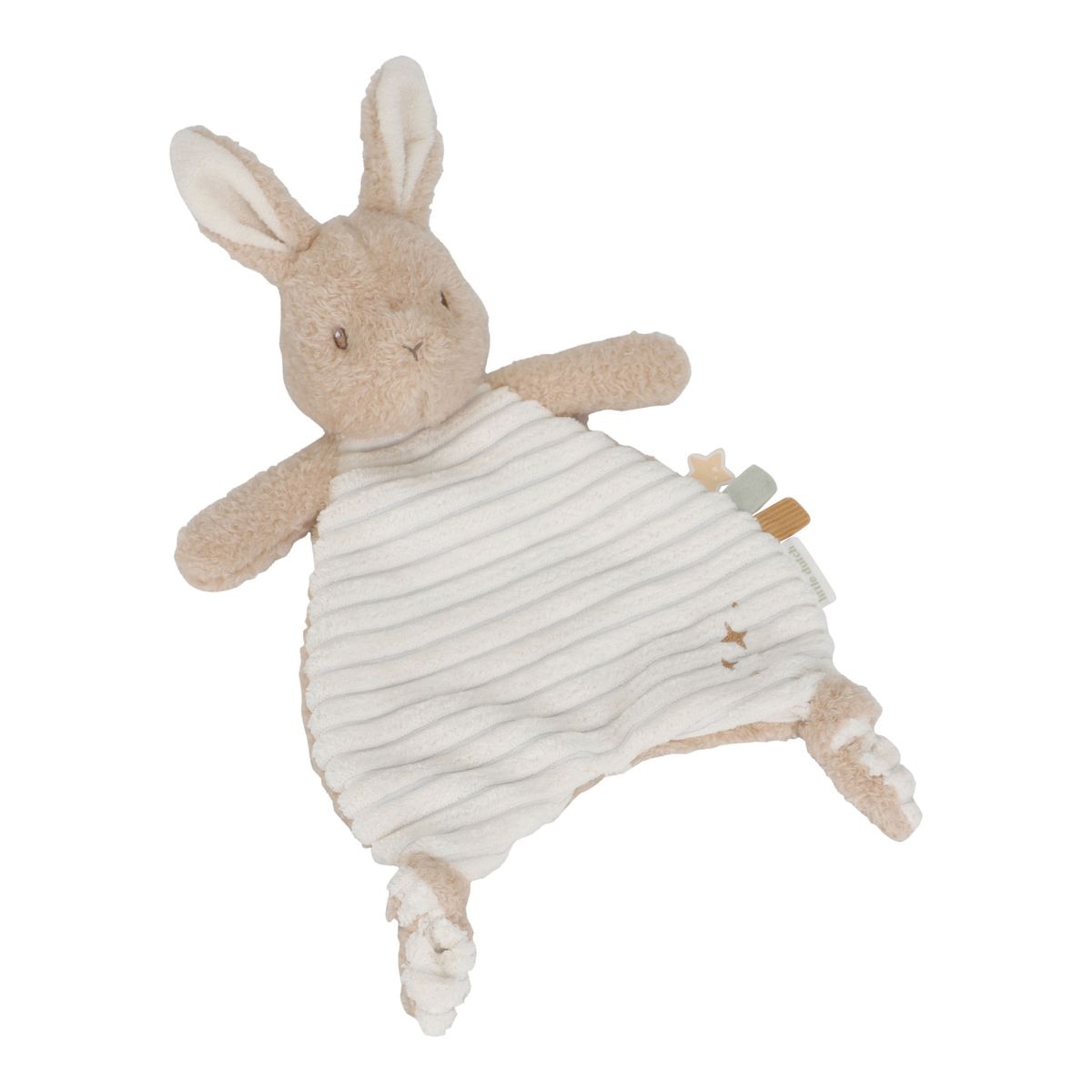 Doudou coelhinho Little Dutch com texturas coleção Newborn Naturals Bege Serra-5
