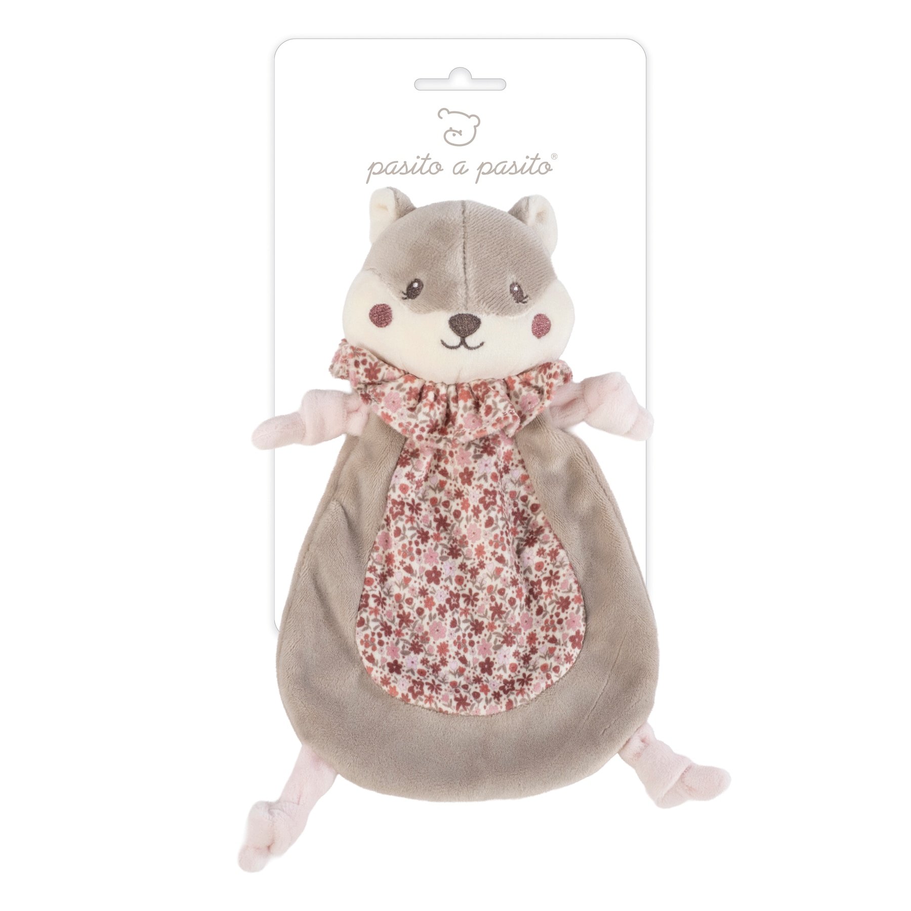 Doudou ardilla Pasito a Pasito 21cm colección Cherry Rojo Granate-4