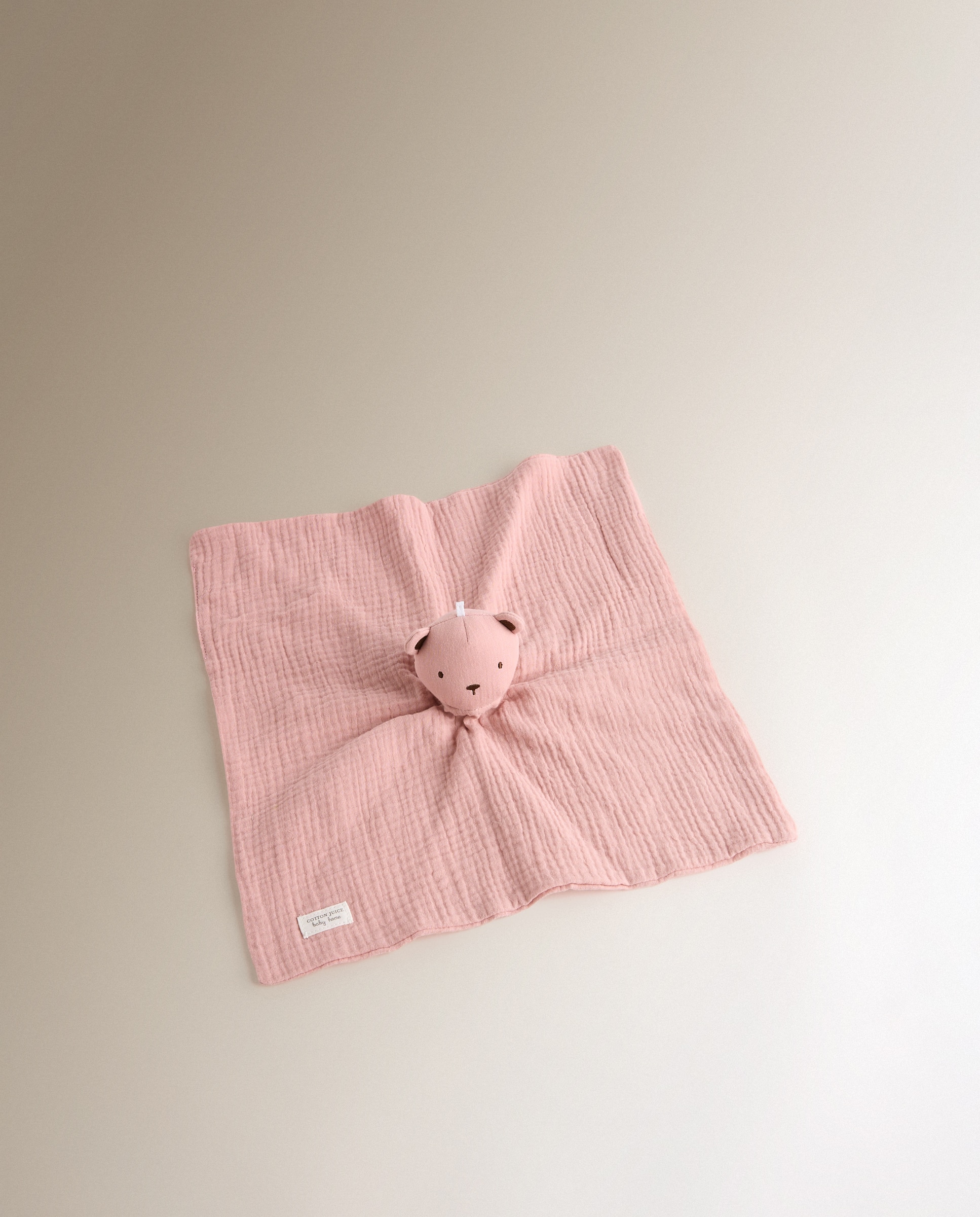 Doudou muselina Cotton Juice Baby Home oso Rosa antiguo-1