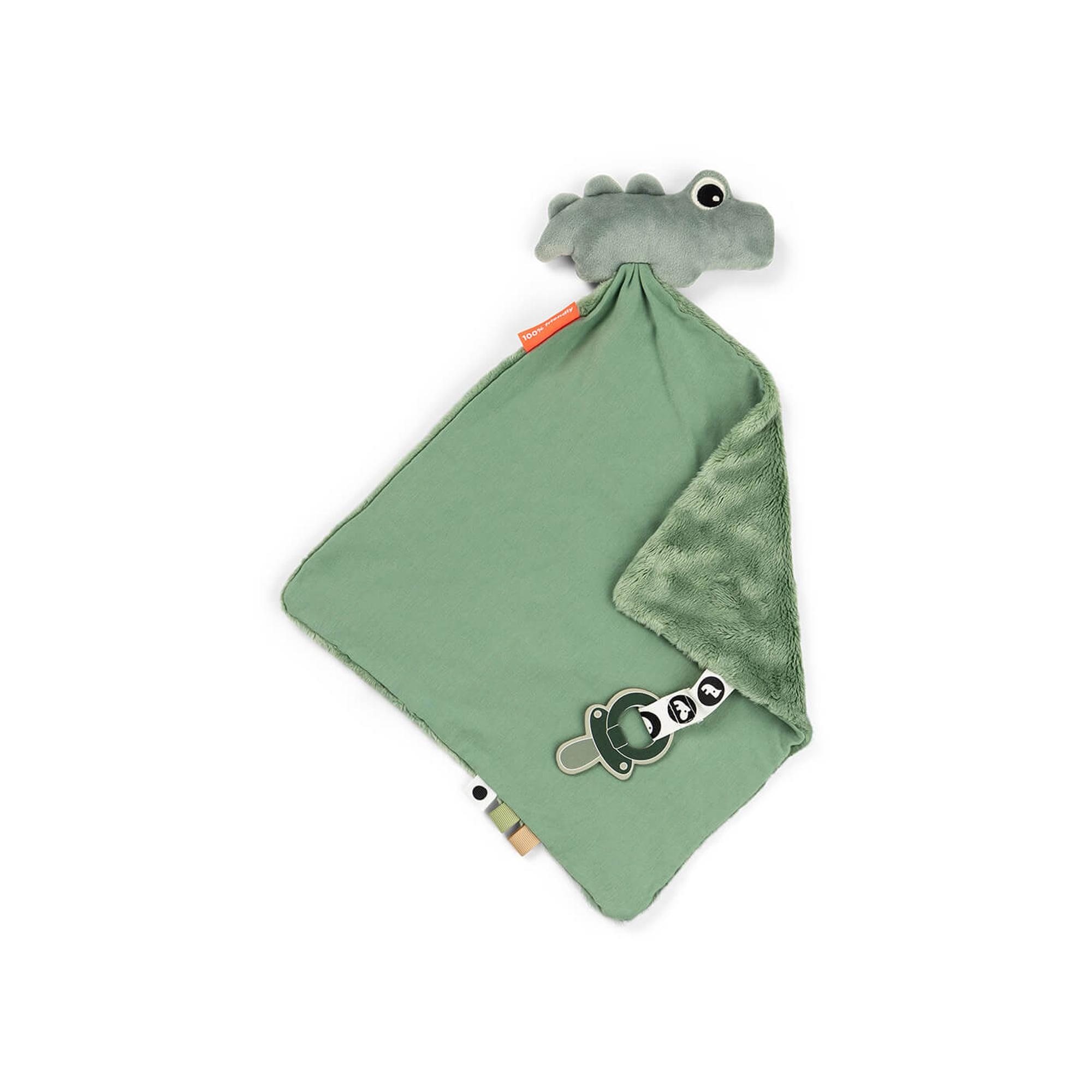 Doudou Simples com Porta-Chupetas Verde Primavera-2