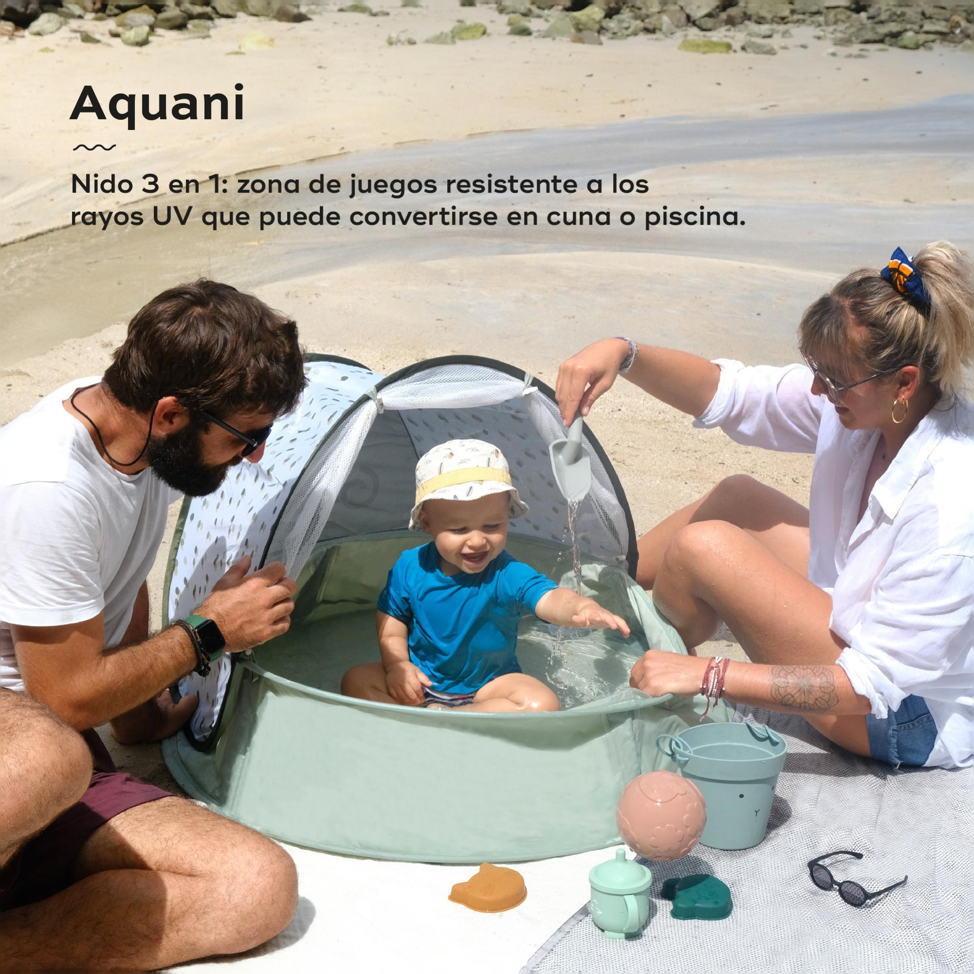 Tenda Anti UV Aquani 4 em 1 UPF 50+ Verde-3