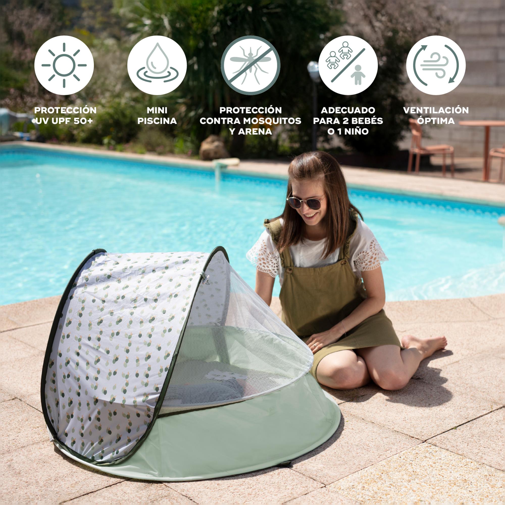 Tenda Anti UV Aquani 4 em 1 UPF 50+ Verde-6