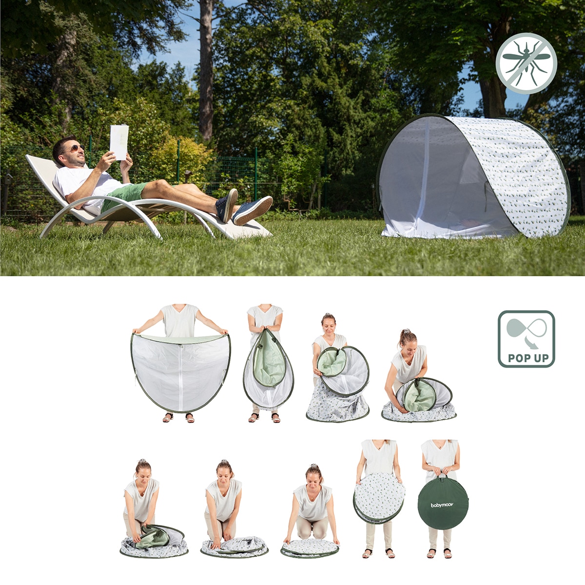 Tenda Anti-UV Jogos UPF 50+ Verde Laurel-5