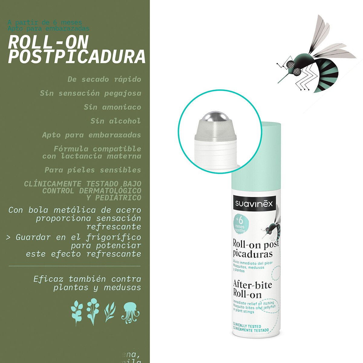 Roll-On Postpicadura Infantil Suavinex +6 Meses 15ml - Blanco Blanco-3