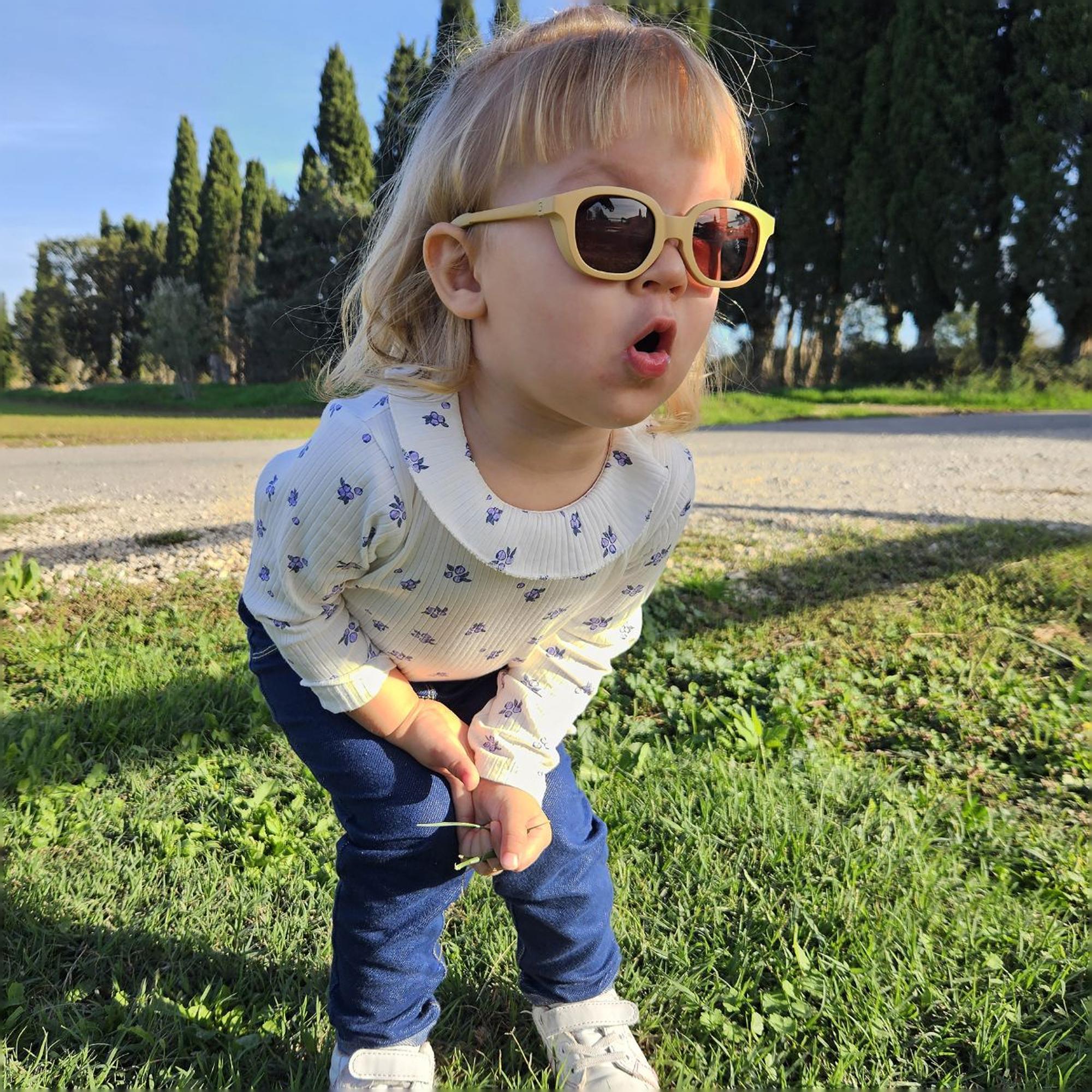 Óculos de Sol Square 9-24 Meses Amarelo-3