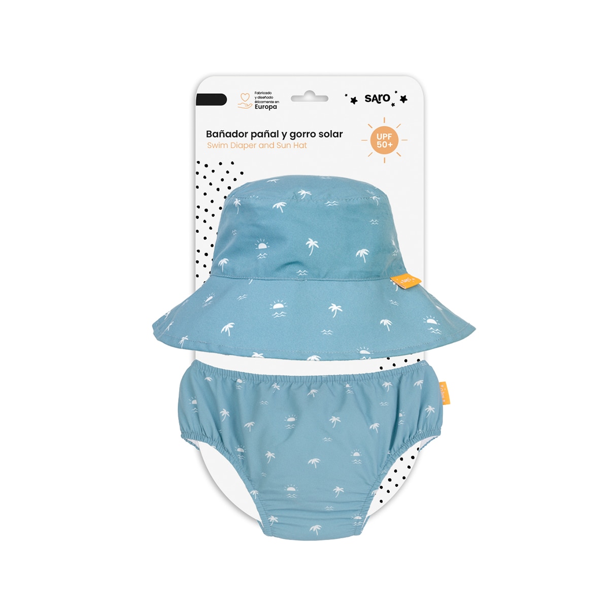 Saro - Set bañador pañal + gorro upf 50 Saro colección Sea la Vie.