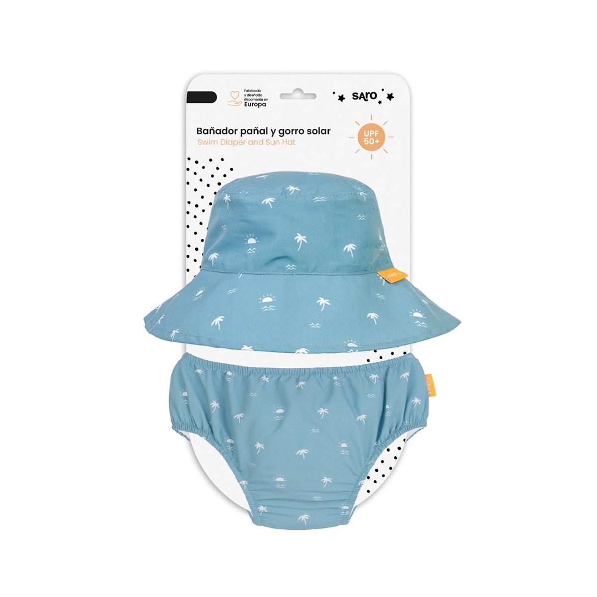 Saro - Set bañador pañal + gorro upf 50 Saro colección Sea la Vie.