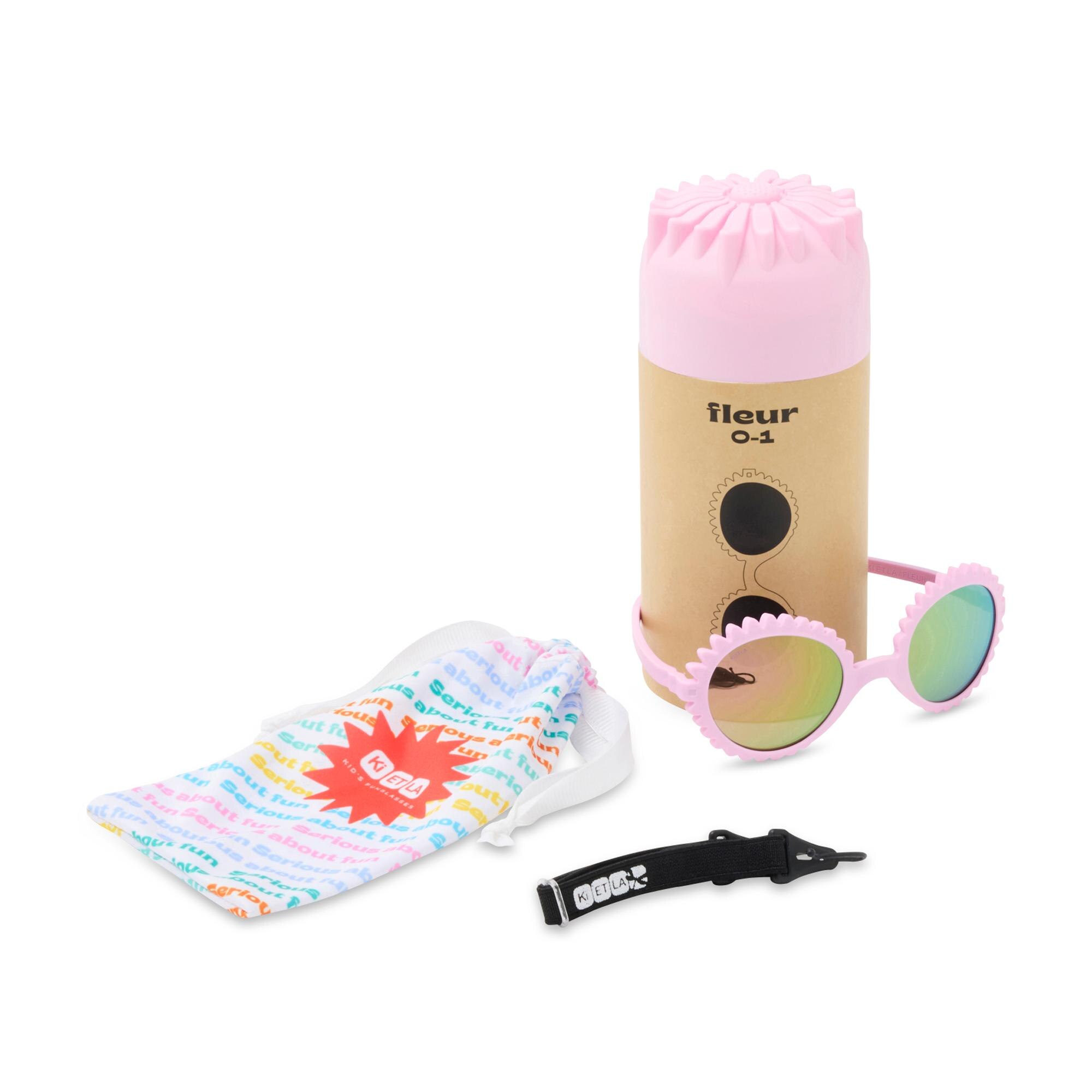 Gafas de Sol KI ET LA flor 2-4 años - Rosa pálido Rosa pálido-4