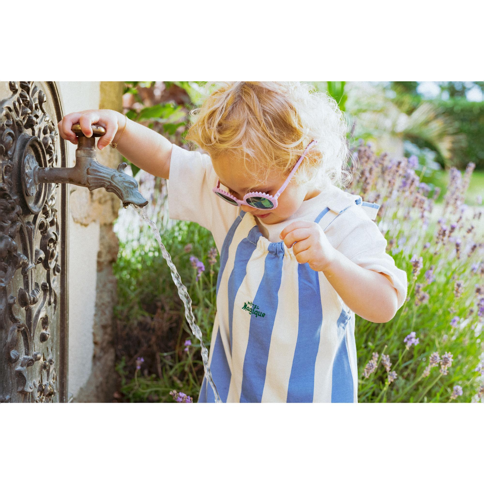 Gafas de Sol KI ET LA flor 2-4 años - Rosa pálido Rosa pálido-9