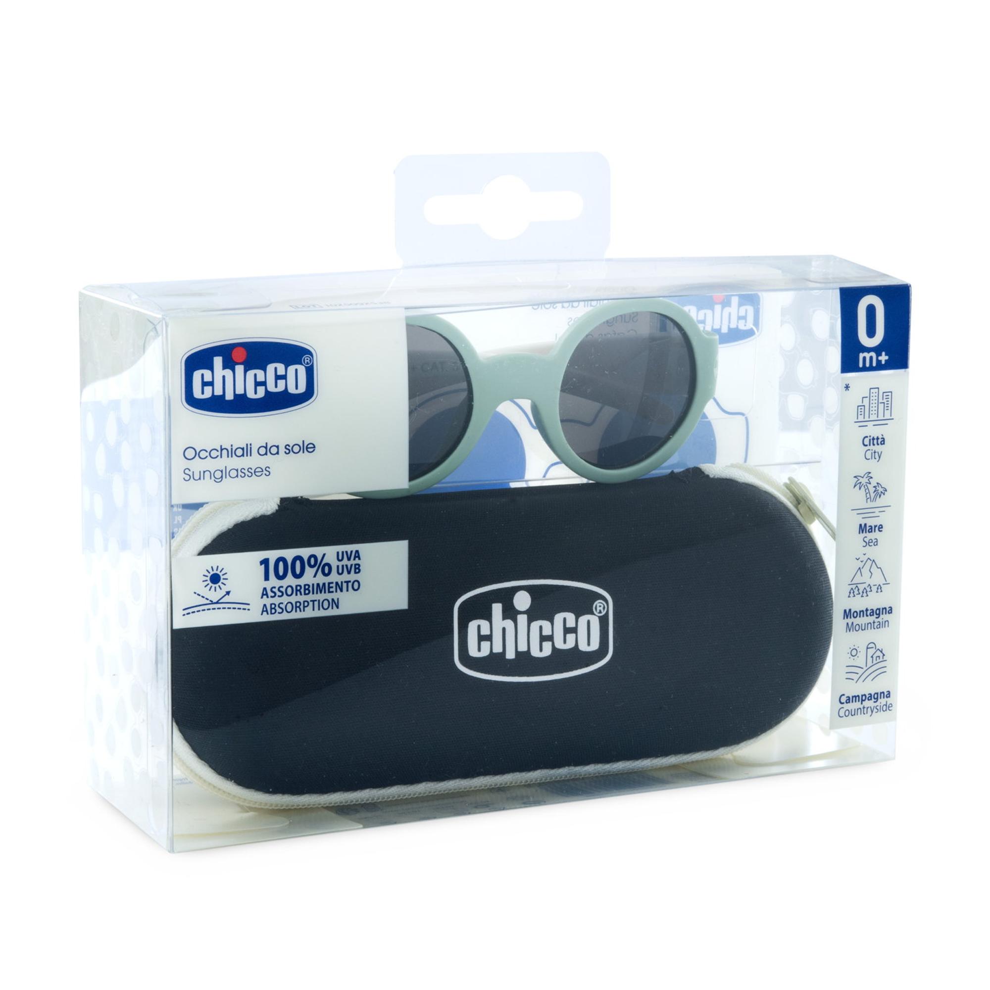 Óculos de Sol Chicco Bebé com Estojo, 0 Meses Verde-escuro-3
