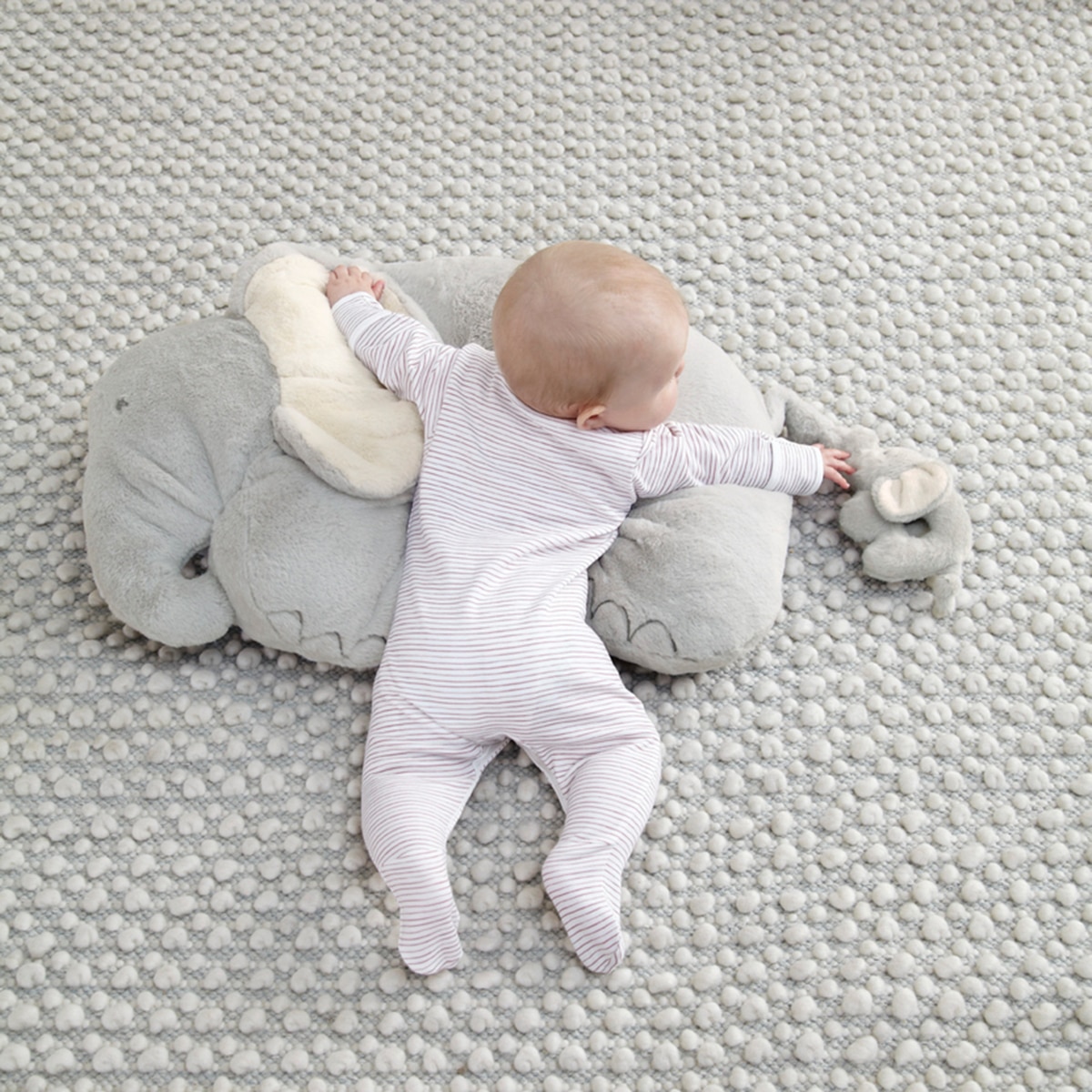 Cojín posicionador Mamas&Papas con forma de elefante Gris claro-7