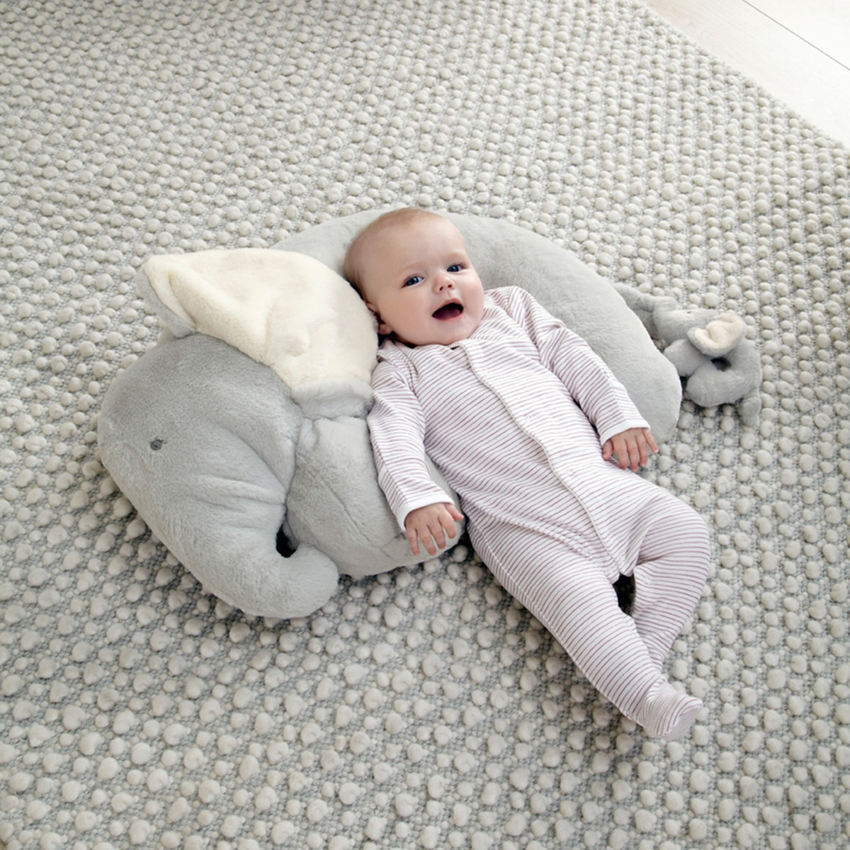 Cojín posicionador Mamas&Papas con forma de elefante Gris claro-8